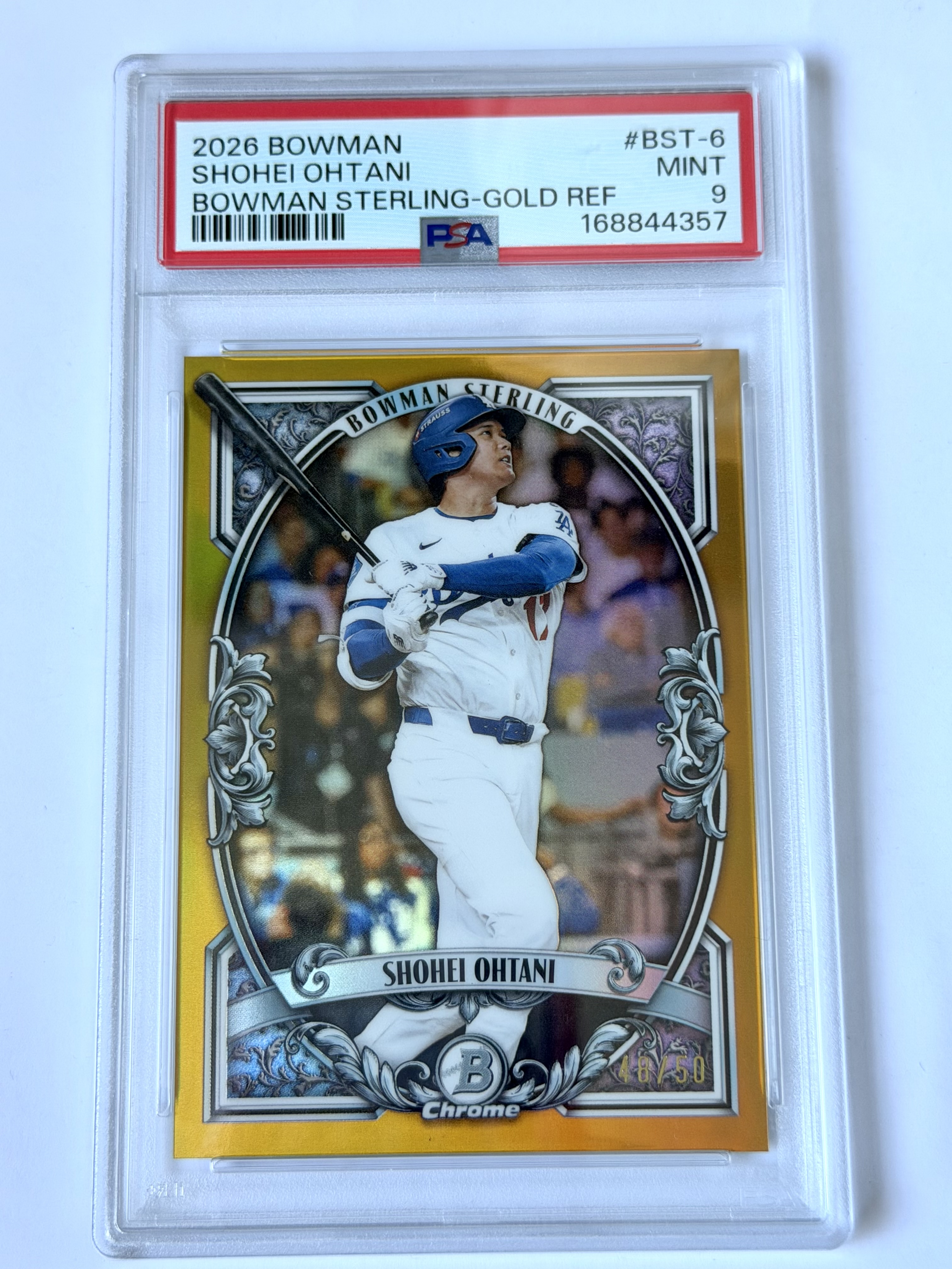 Carta PSA 9 Shohei Ohtani — Gold Refractor 48/50