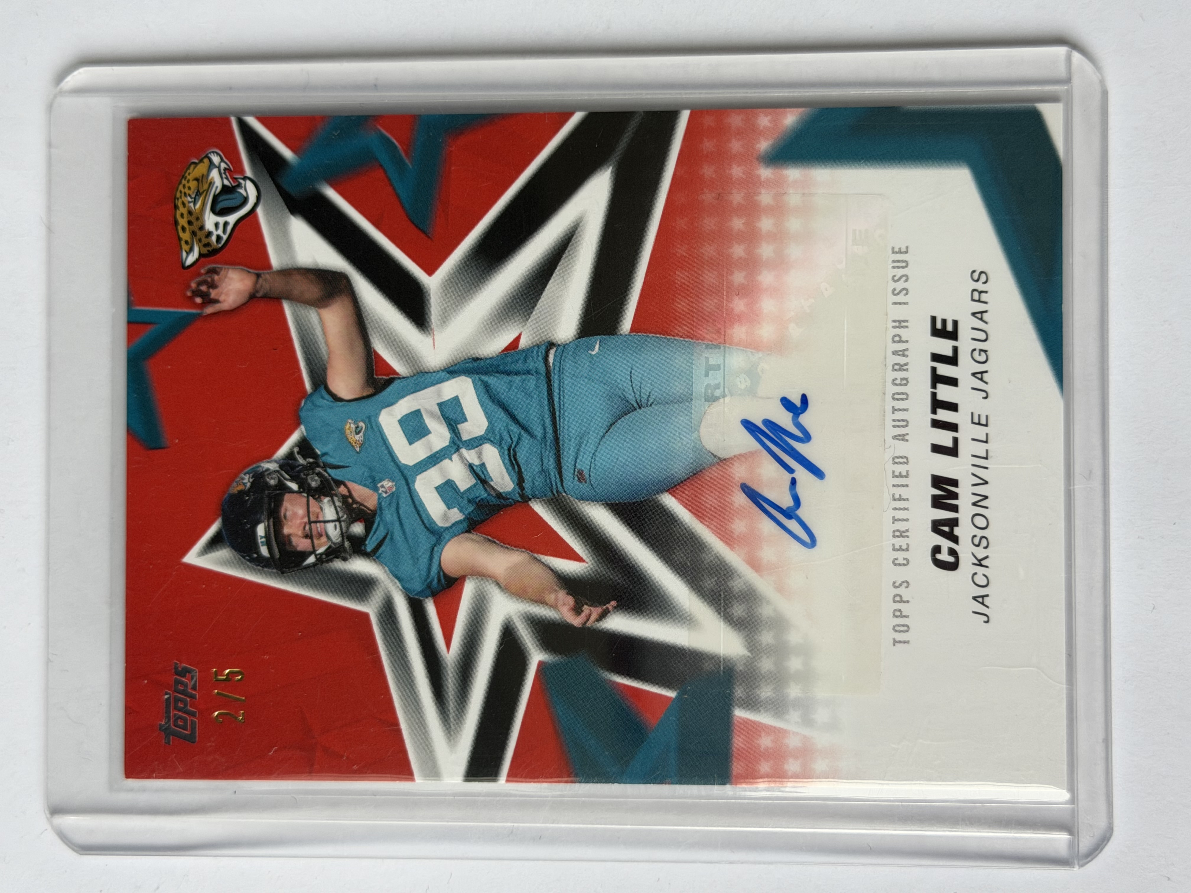 Carta Cam Little 2/5 NFL Stars Autograph Red