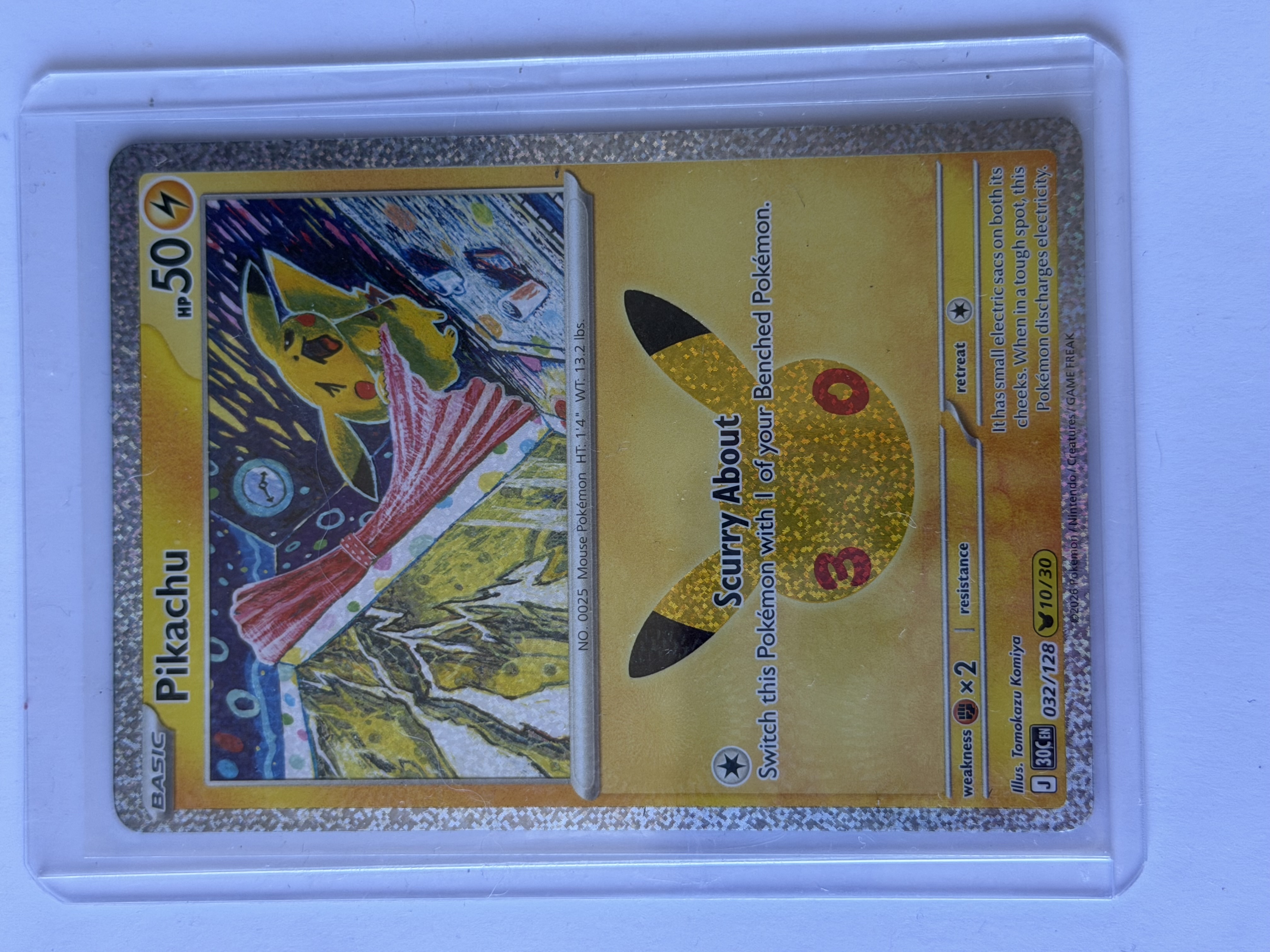 Carta Pikachu 032/128 — Pokémon ME: 30th Celebration