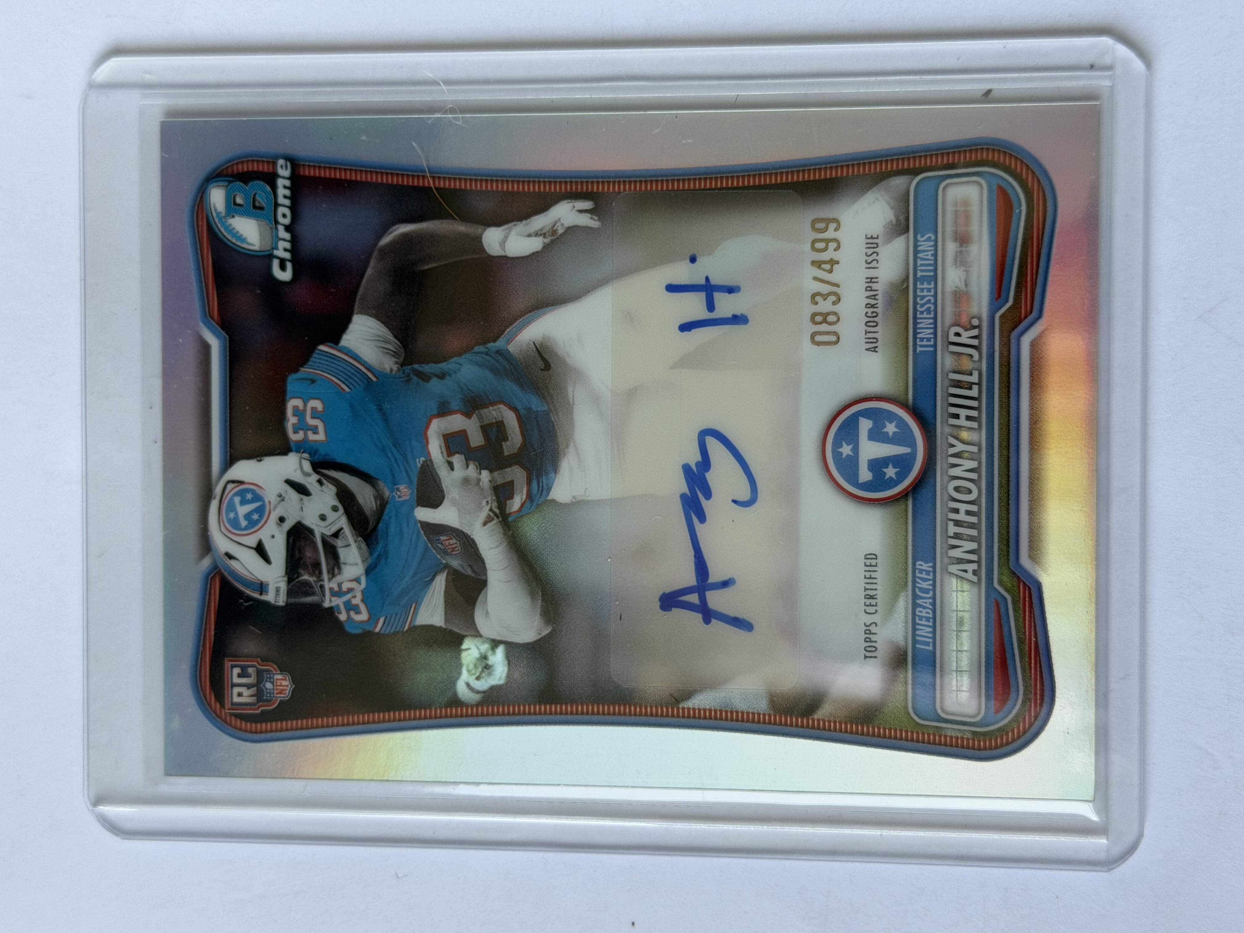 Carta Rookie Anthony Hill Jr. 83/499 Auto