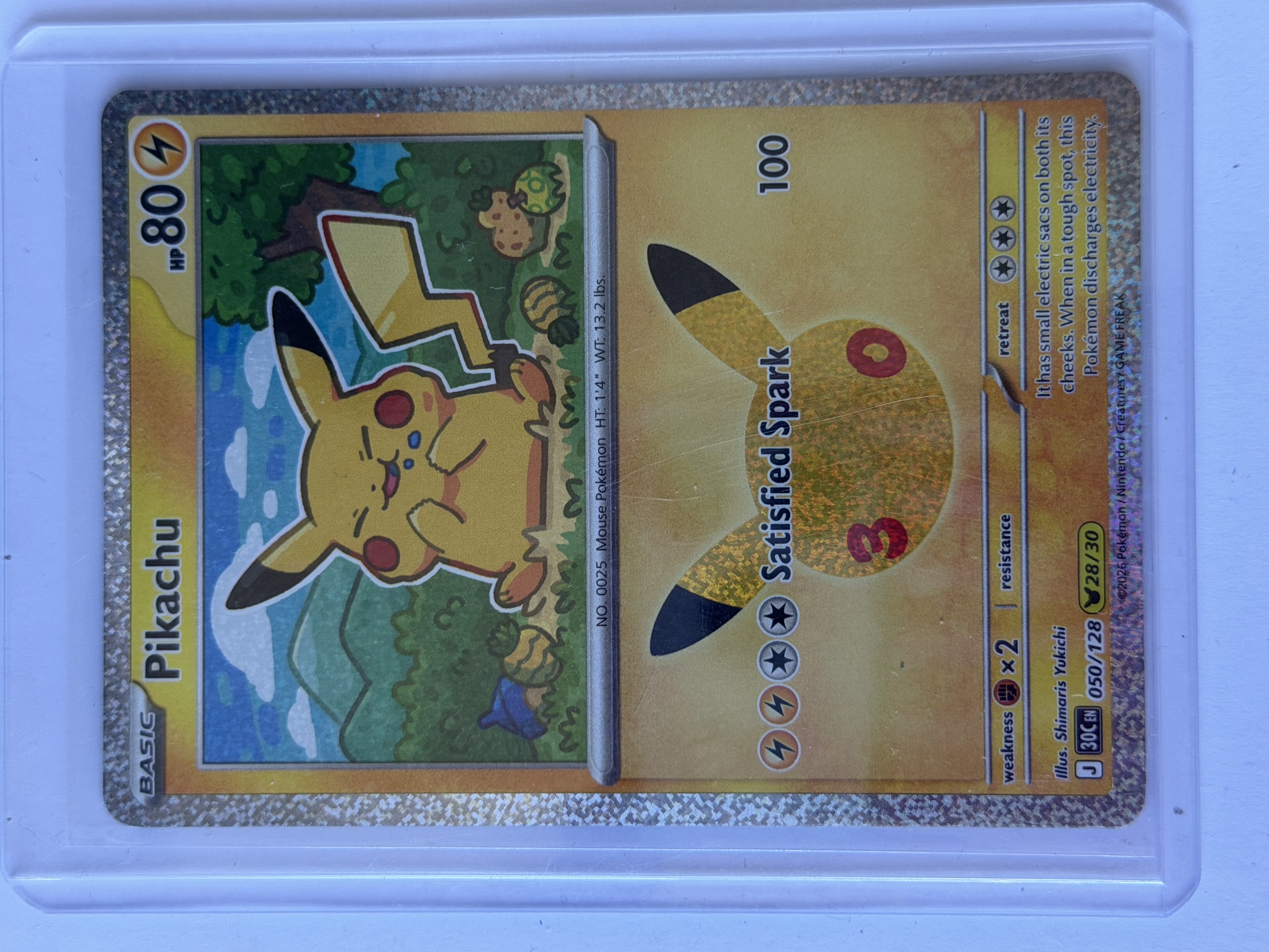 Carta Pikachu 050/128 — Pokémon ME: 30th Celebration