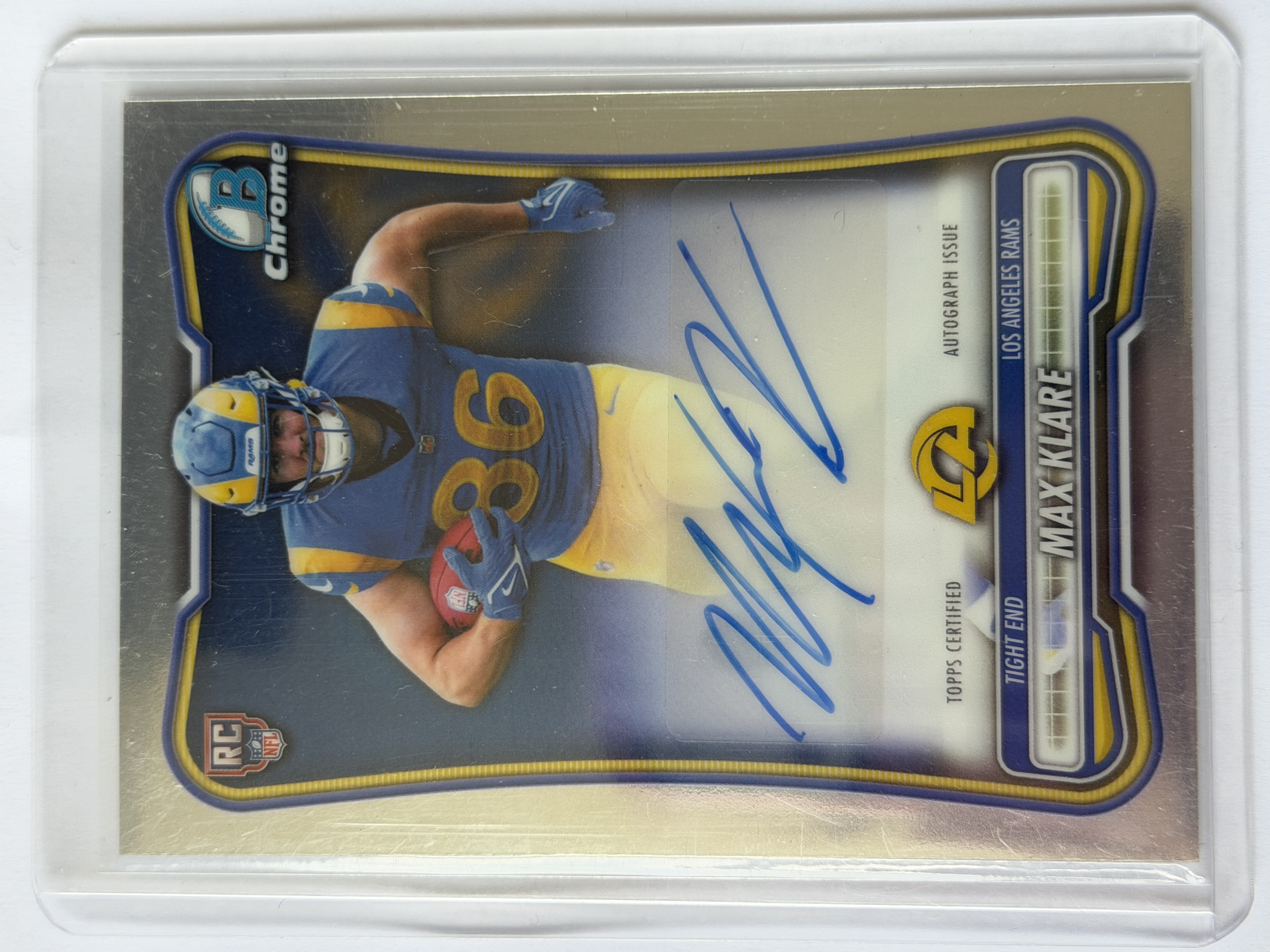 Carta Max Klare — 2026 Bowman Chrome Rookie Autograph