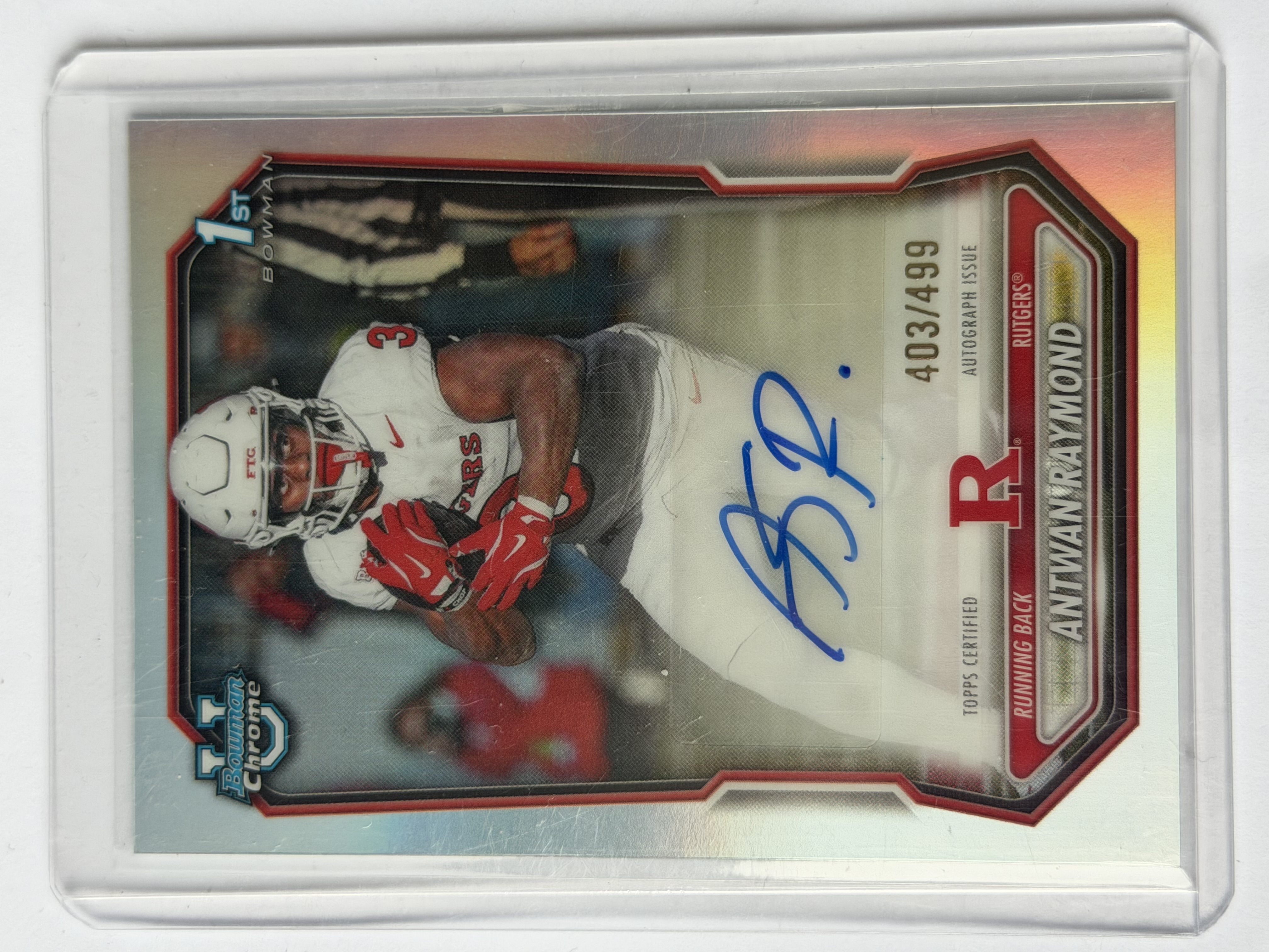 Carta Antwan Raymond 403/499 Auto 1st Bowman