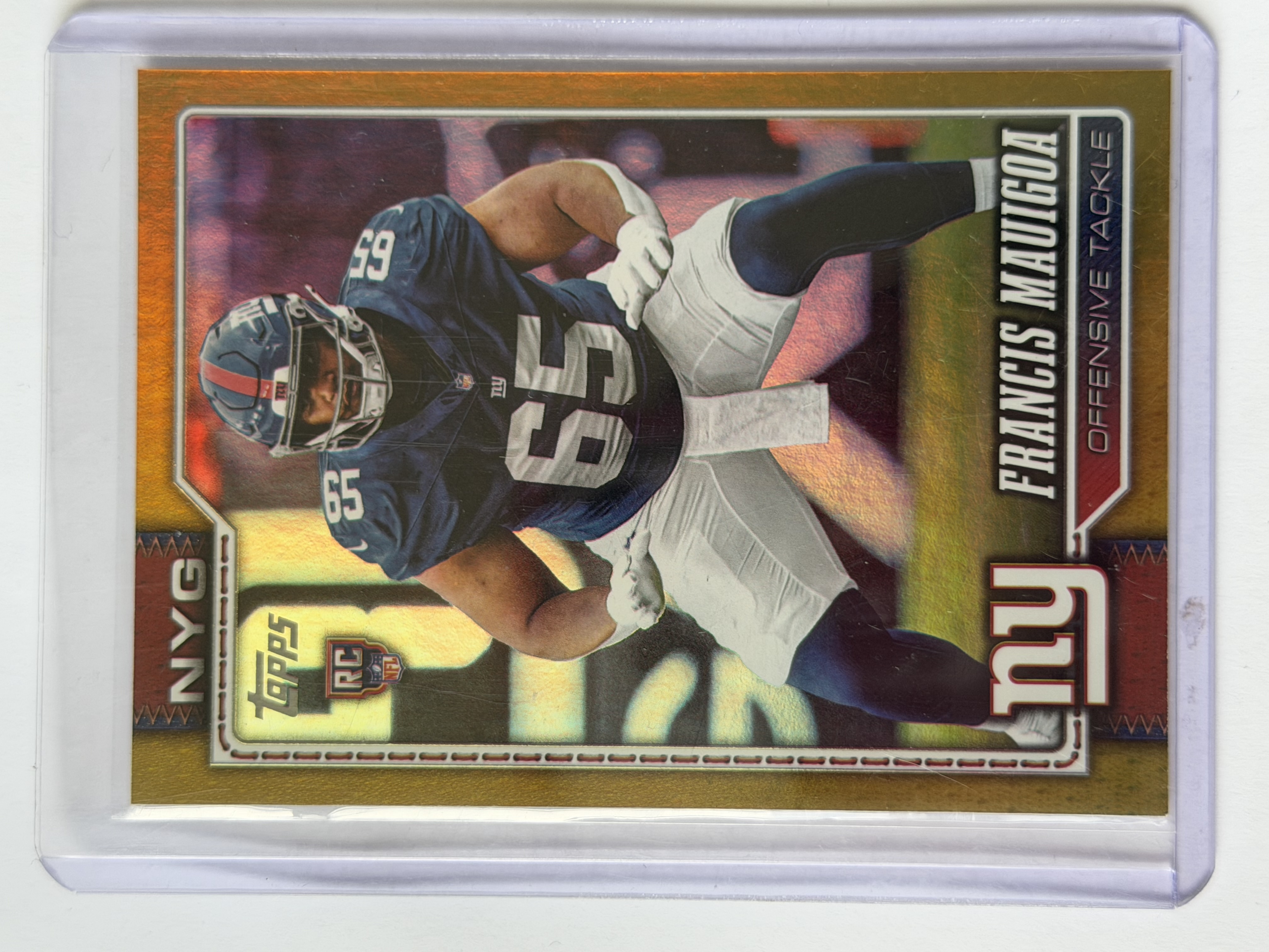 Carta Rookie Francis Mauigoa — Orange Parallel 25/50