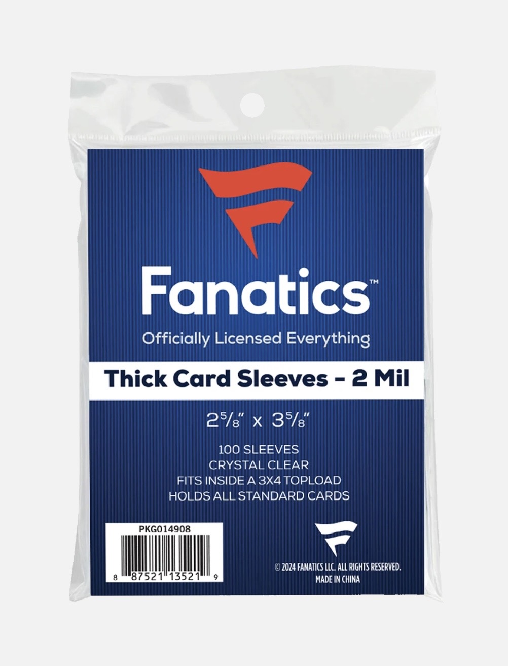 Fanatics 100 Thick hard Sleeves 2mm