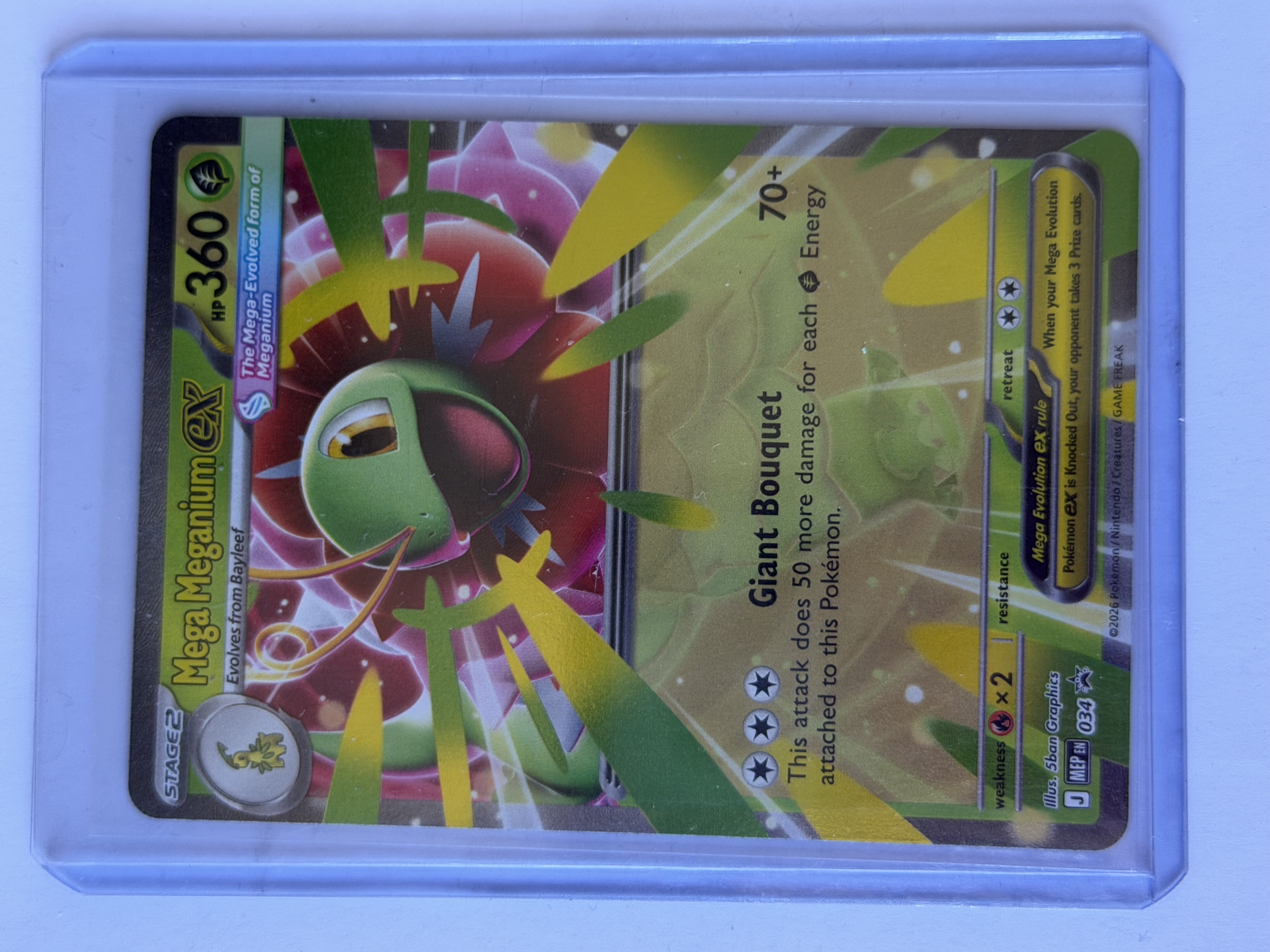Carta Mega Meganium ex 034 — MEP Black Star Promos