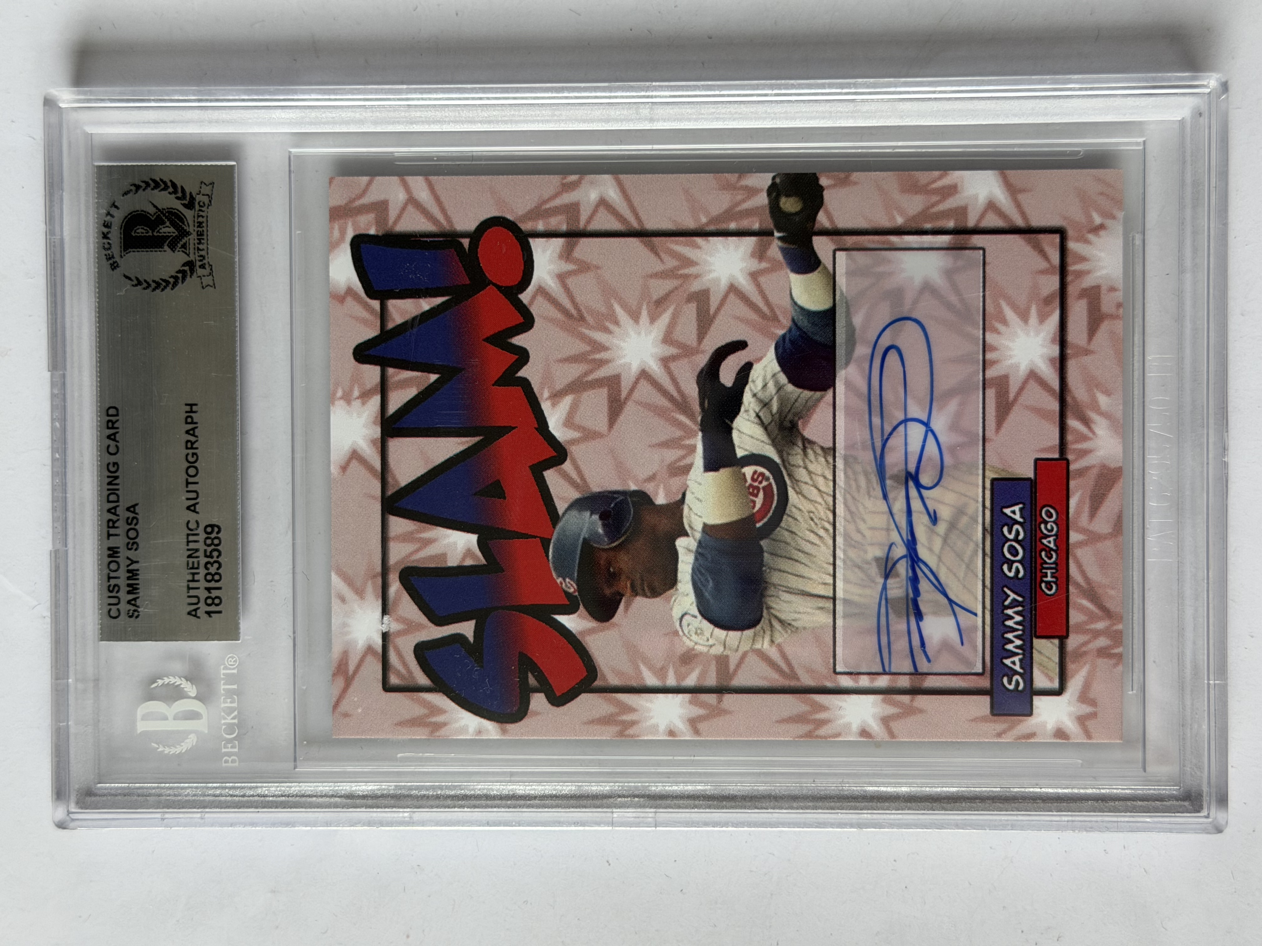 Carta Sammy Sosa Beckett Authentic