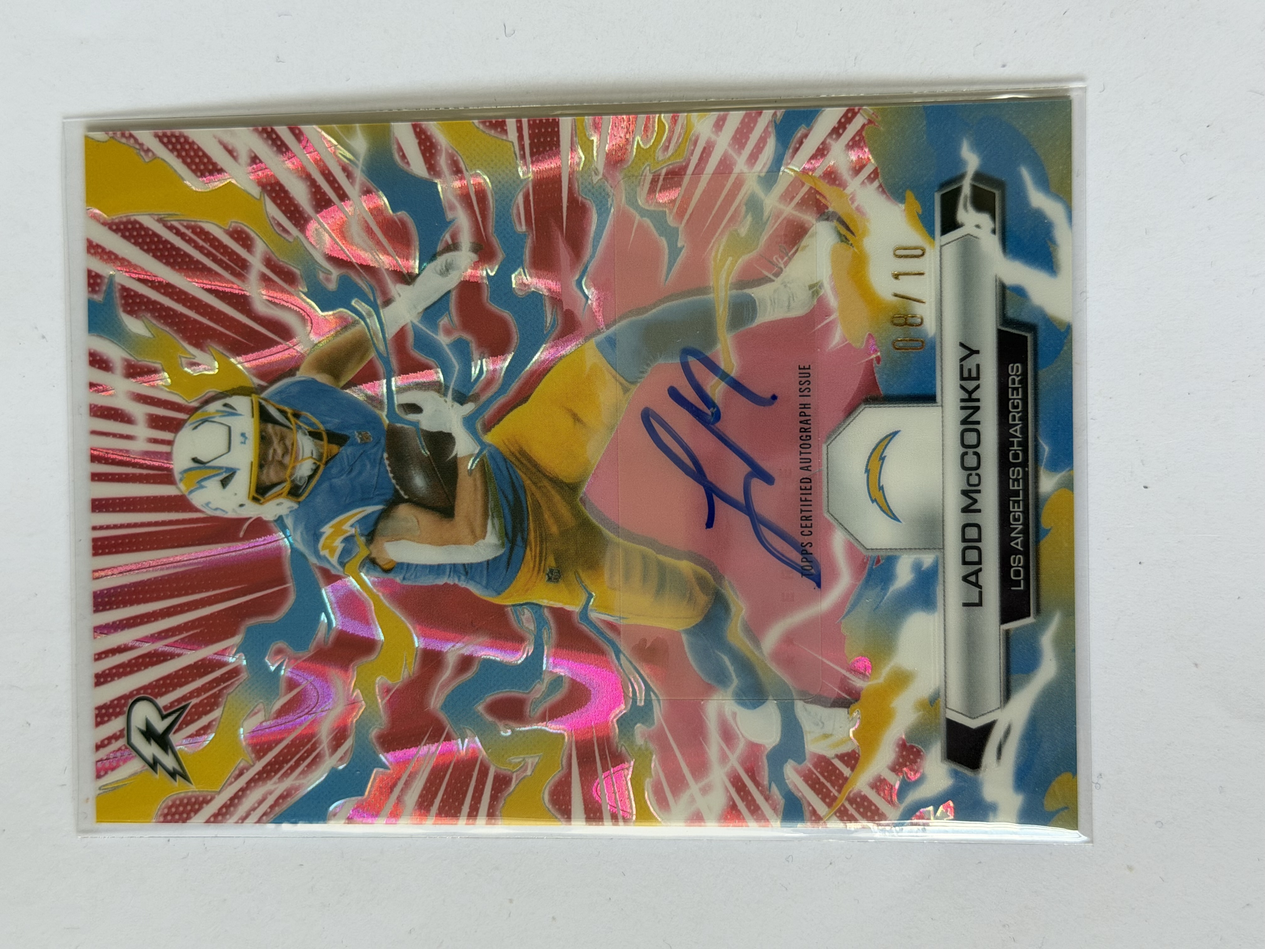 Carta Ladd McConkey 8/10 Auto