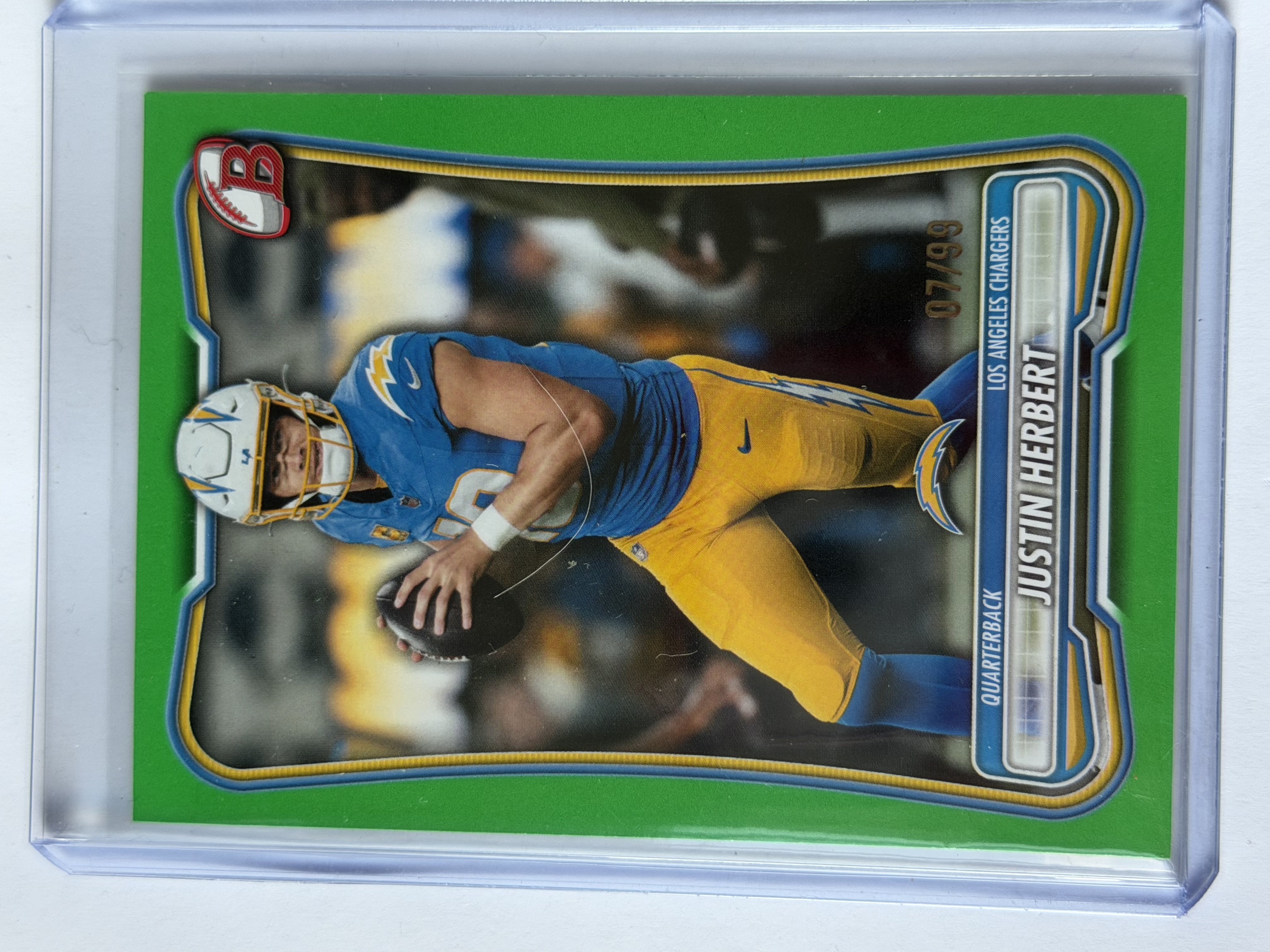 Carta Justin Herbert — Green Parallel 07/99