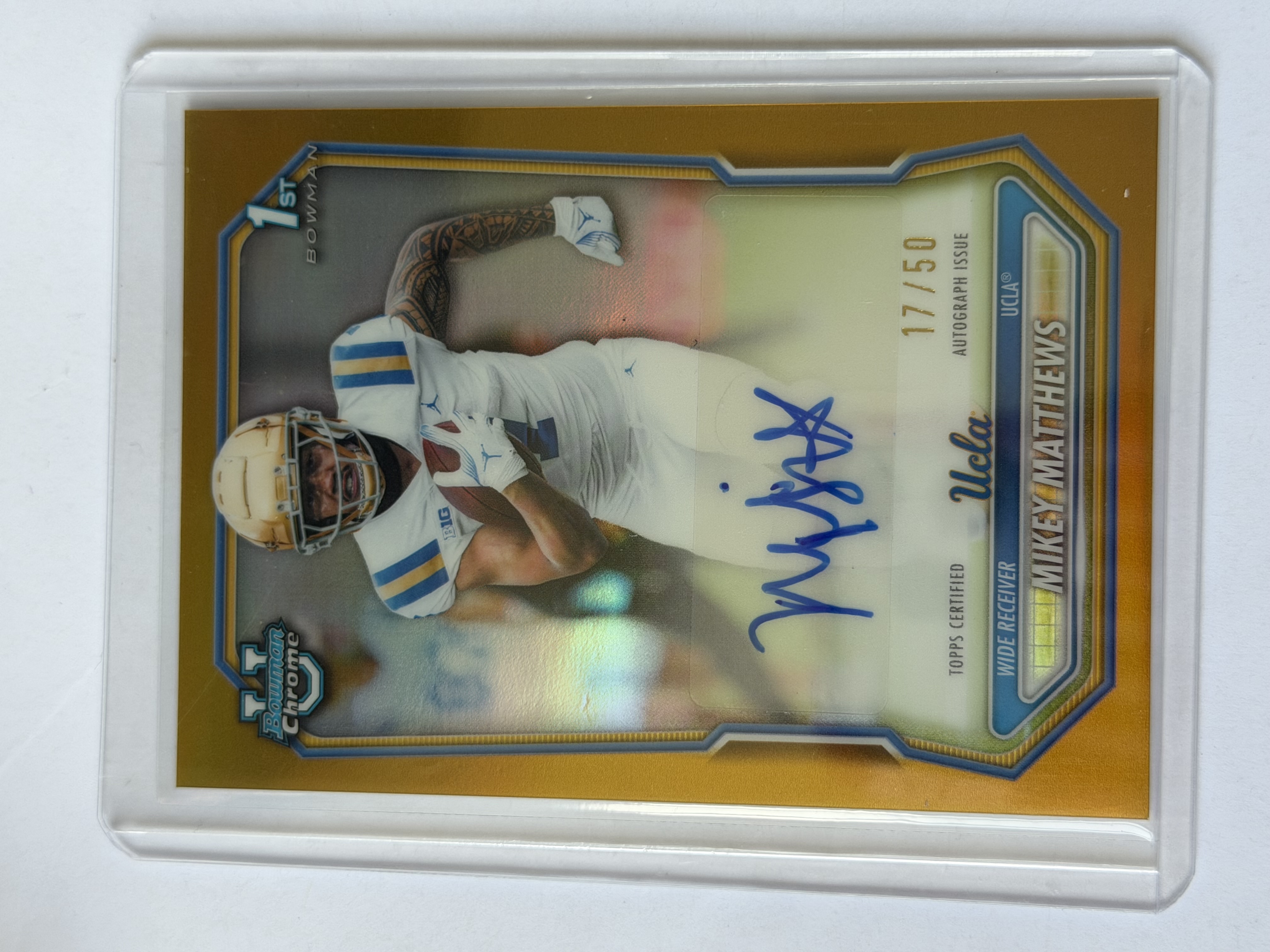 Carta Mikey Matthews 17/50 Auto