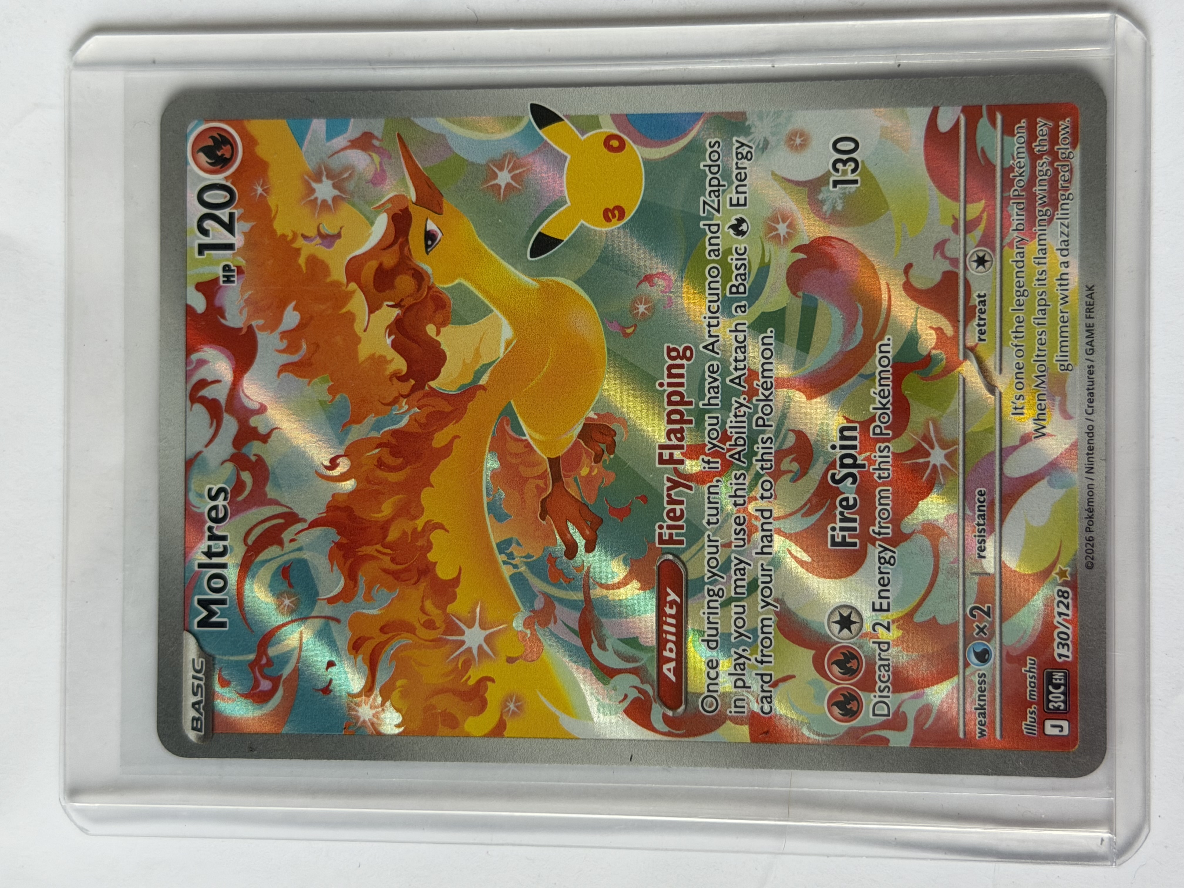 Carta Moltres — Pokémon 30th Celebration