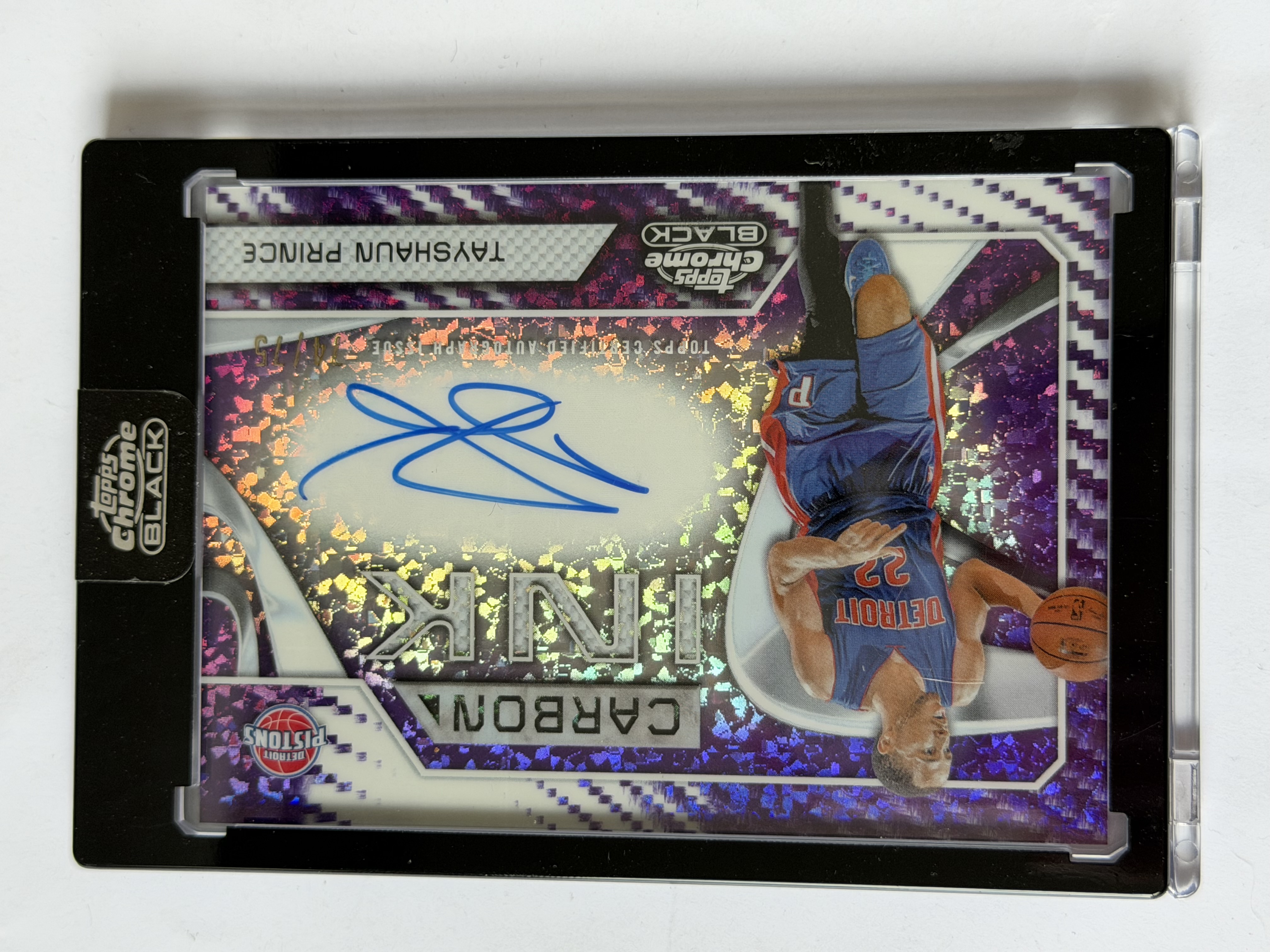 Carta Tayshaun Prince 74/75 Auto