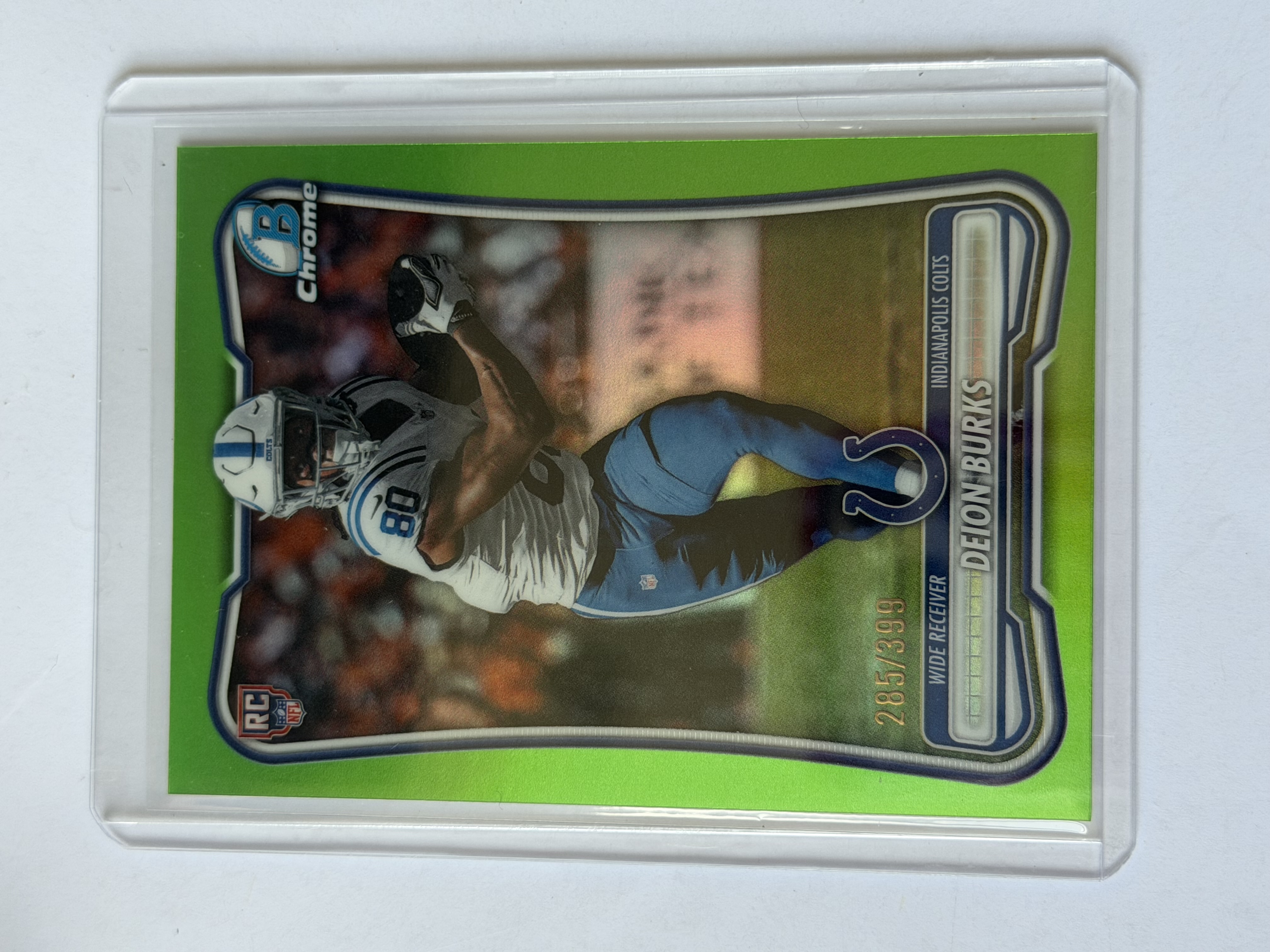 Carta Rookie Deion Burks 285/399