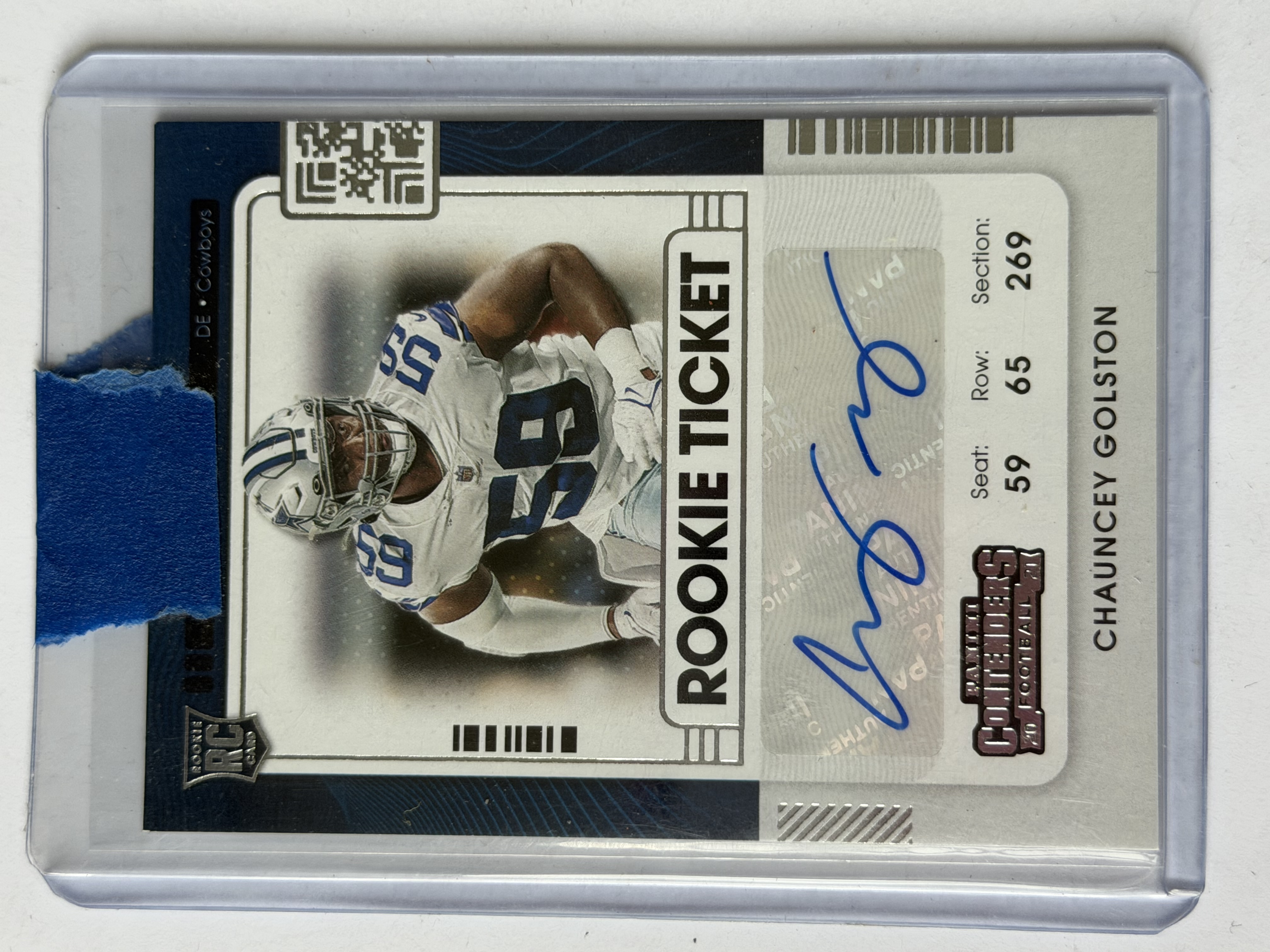 Carta Rookie Chauncey Golston Auto