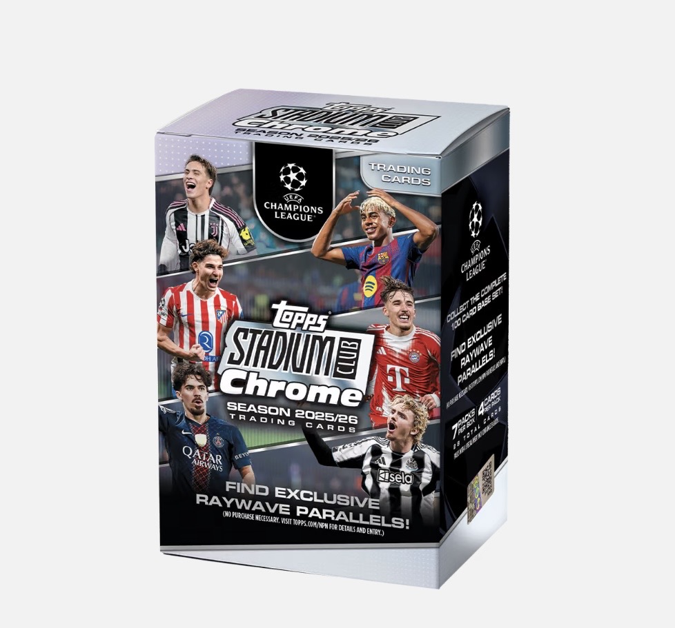 Caja UEFA Champions League Topps Stadium Chrome 2025/26 Value Box