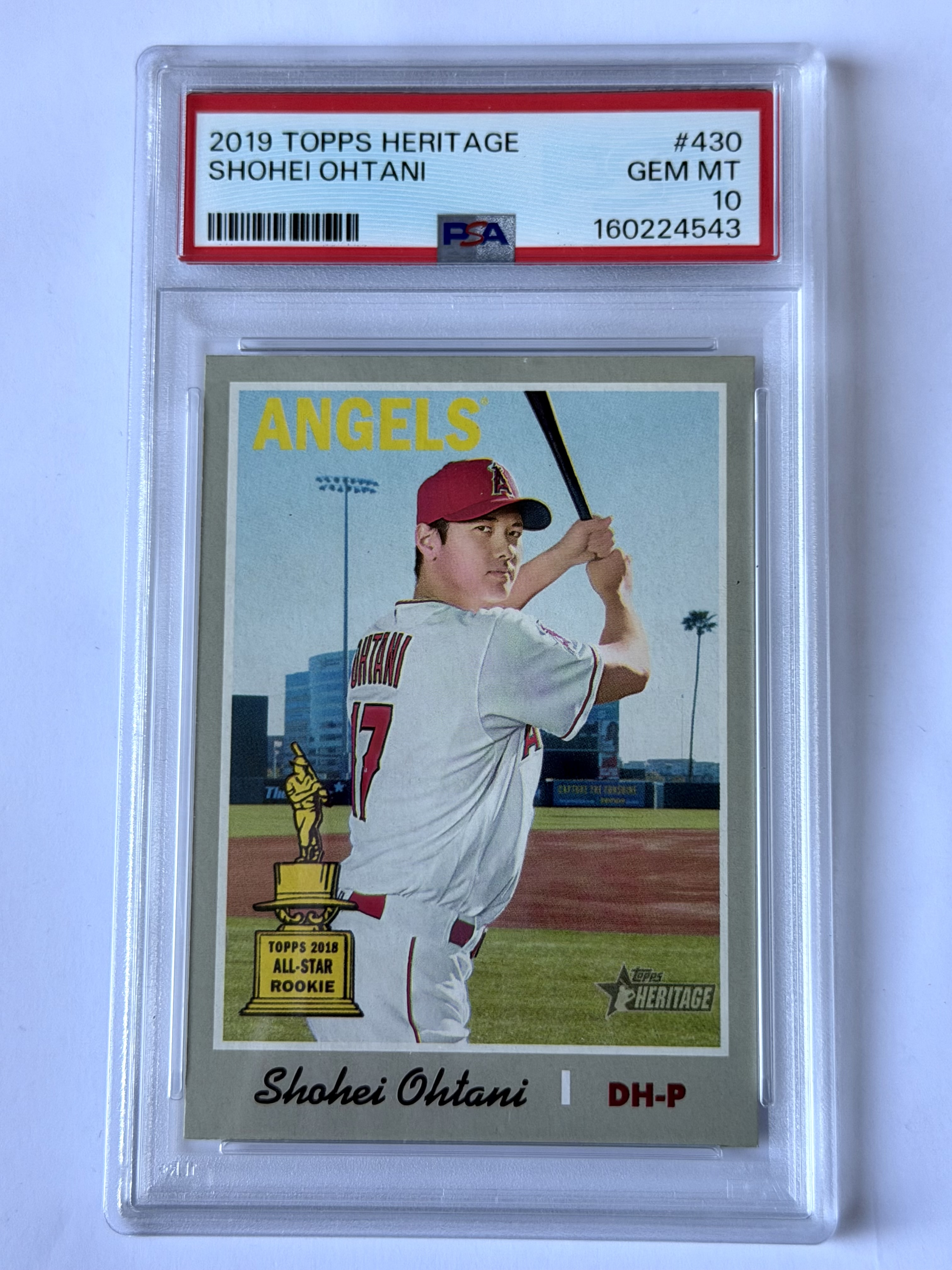 Carta PSA 10 Shohei Ohtani #430 — Topps Heritage 2019