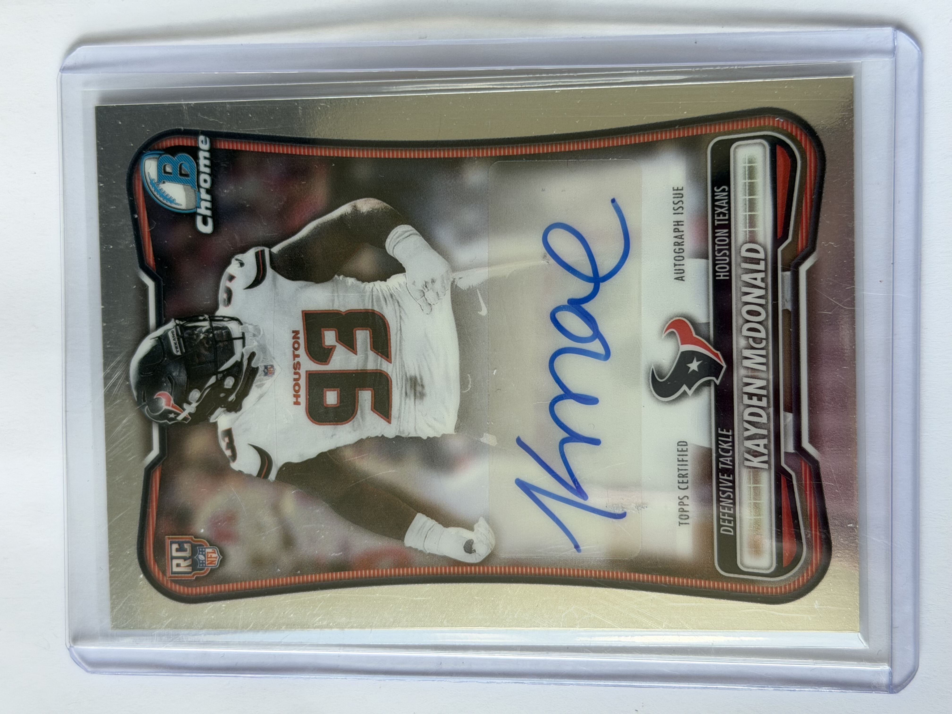 Carta Rookie Kayden McDonald Auto