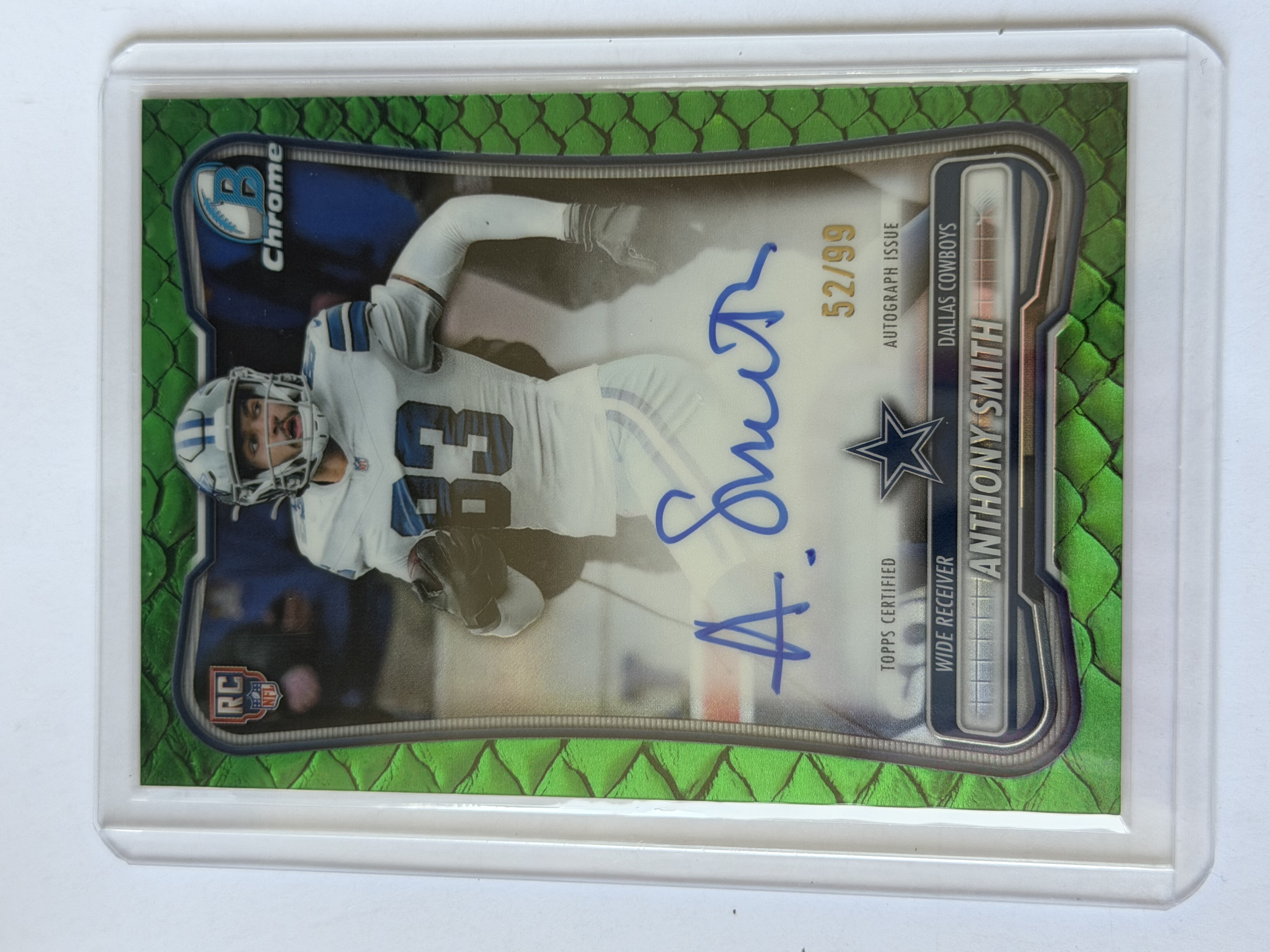 Carta Rookie Anthony Smith 52/99 Auto