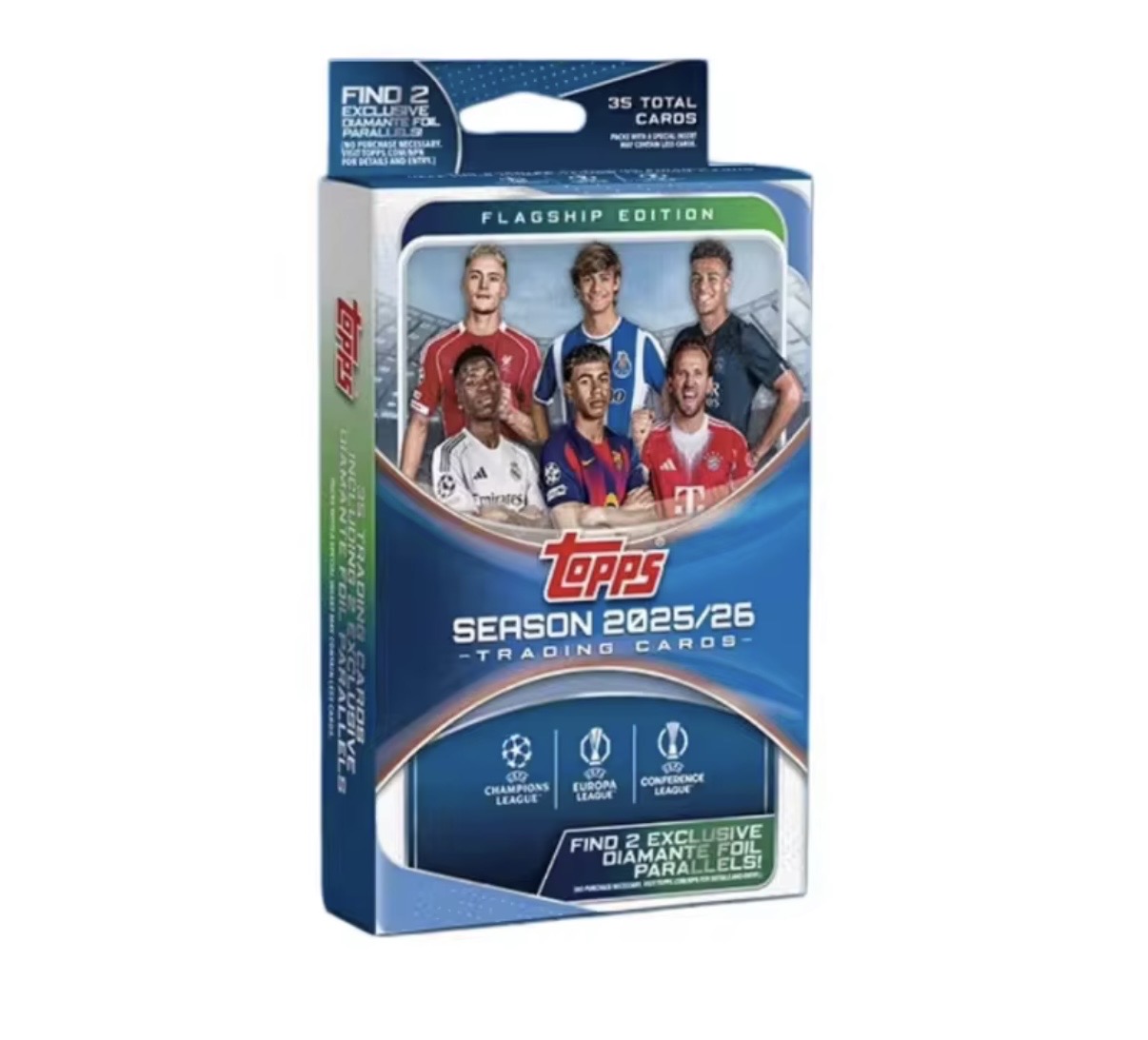 Caja Topps Flagship UEFA 2025-26 card hanger box