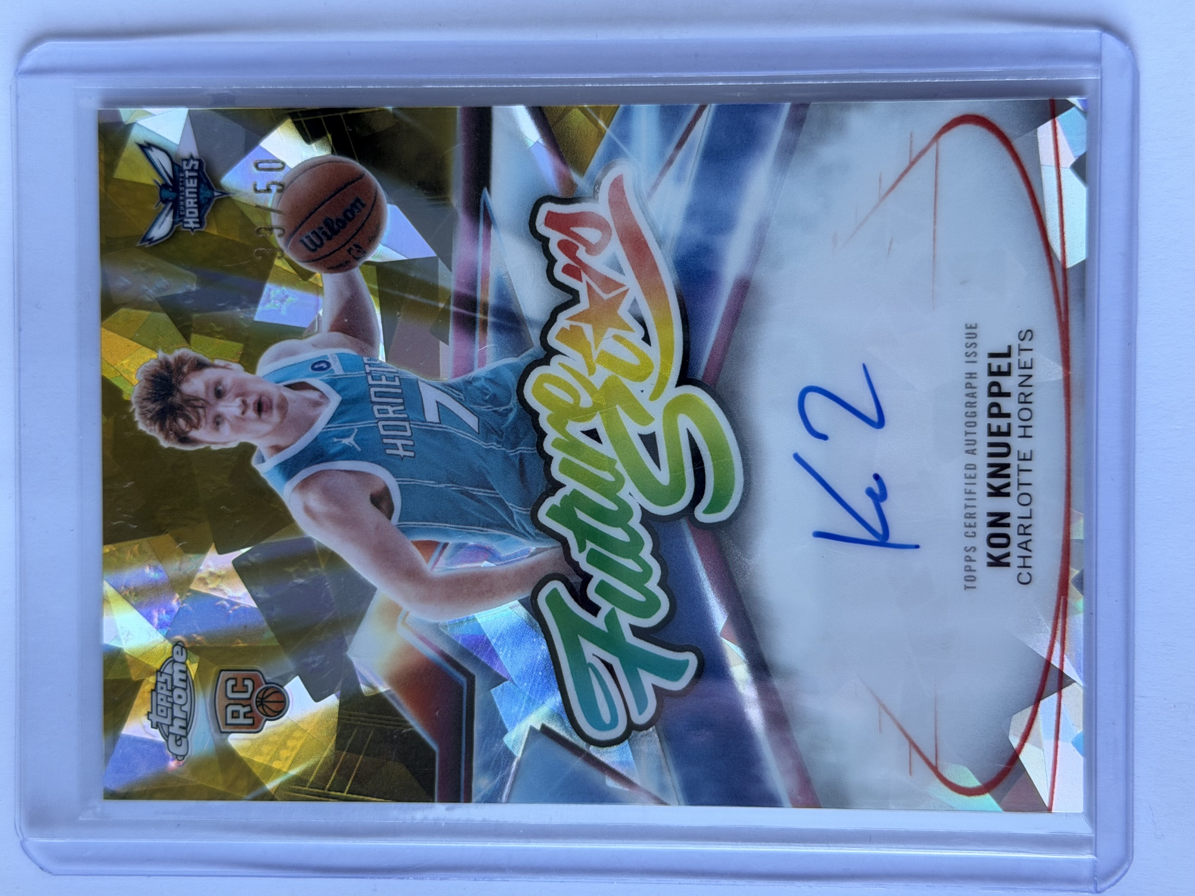 Carta Kon Knueppel 39/50 Future Stars Autograph RC