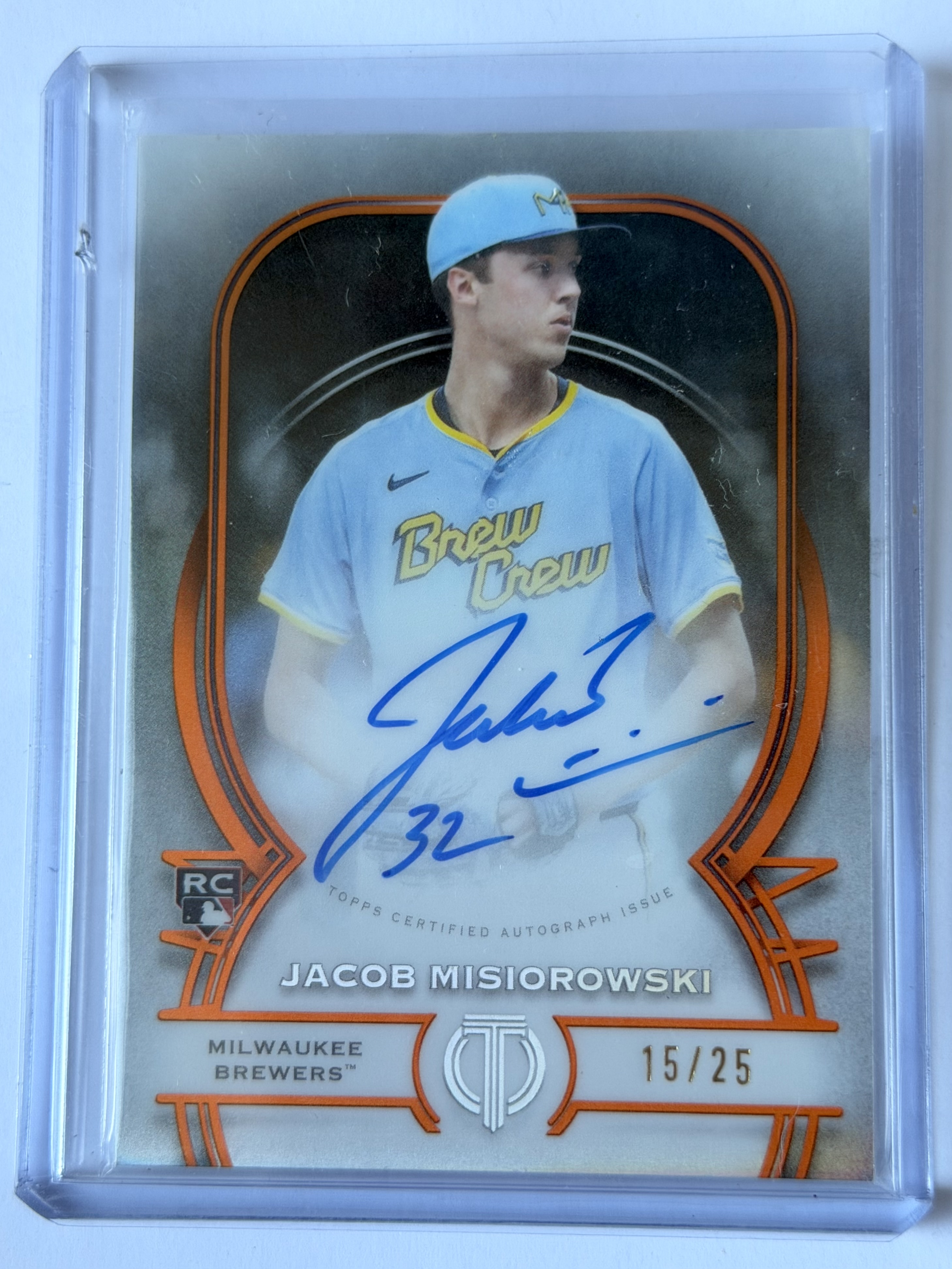 Carta Jacob Misiorowski — Orange Autograph RC 15/25