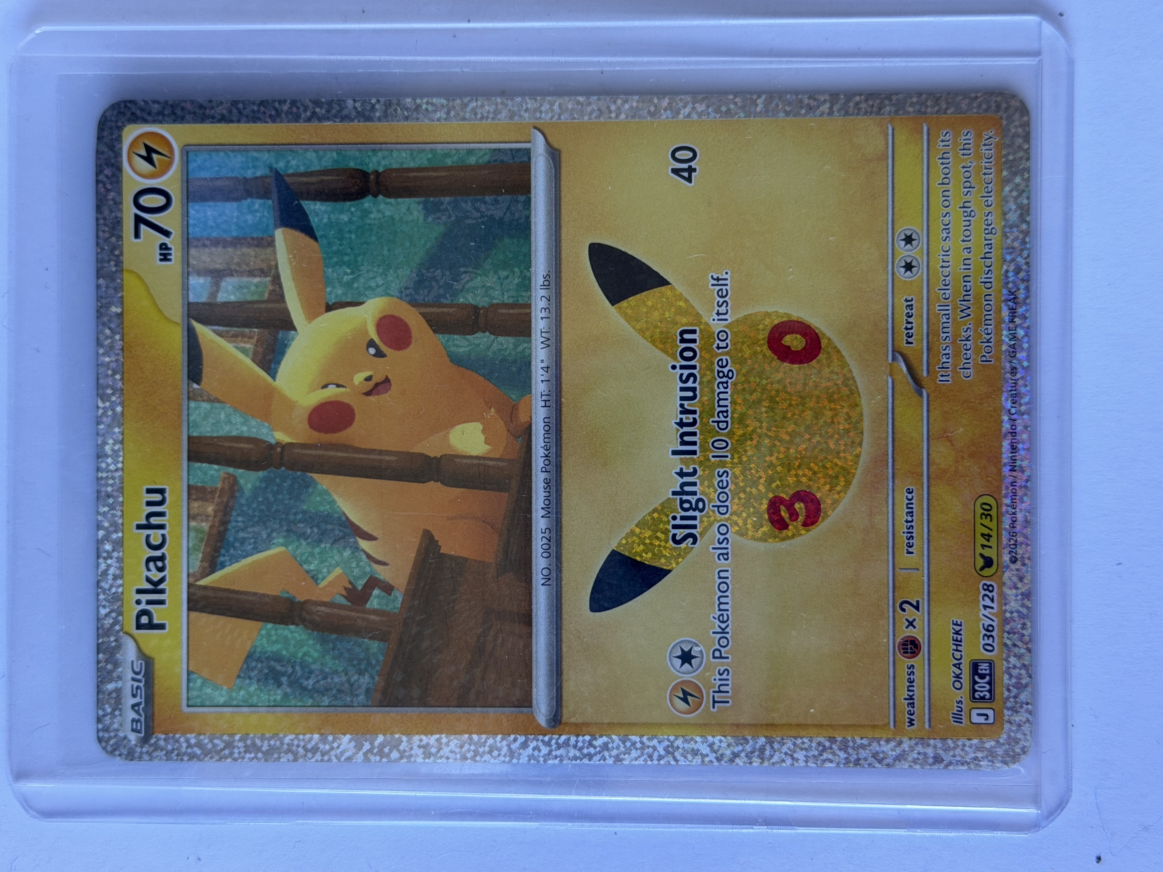 Carta Pikachu 036/128 — Pokémon ME: 30th Celebration