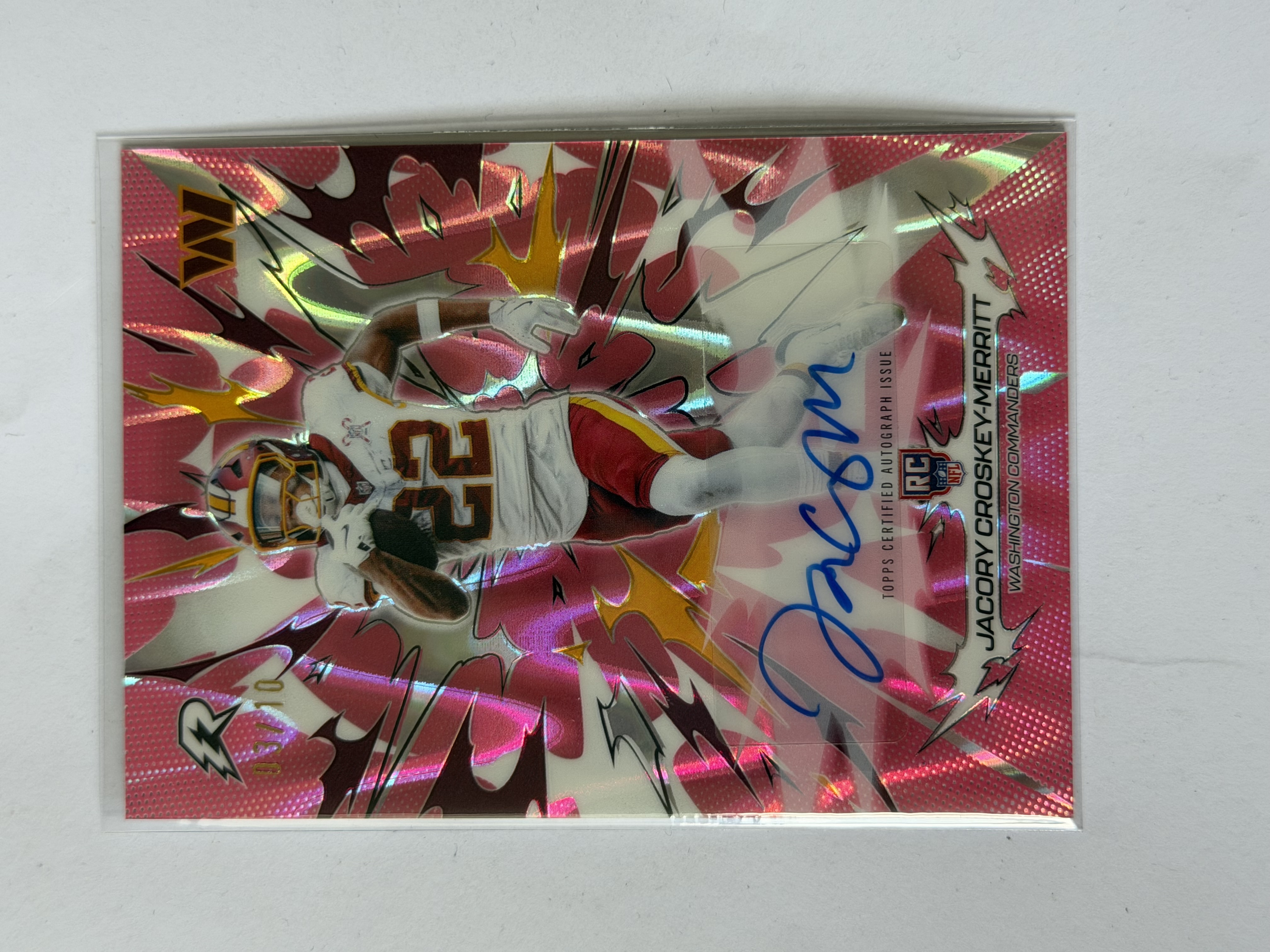 Carta Rockie Jacory Croskey-Merritt 03/10 Auto