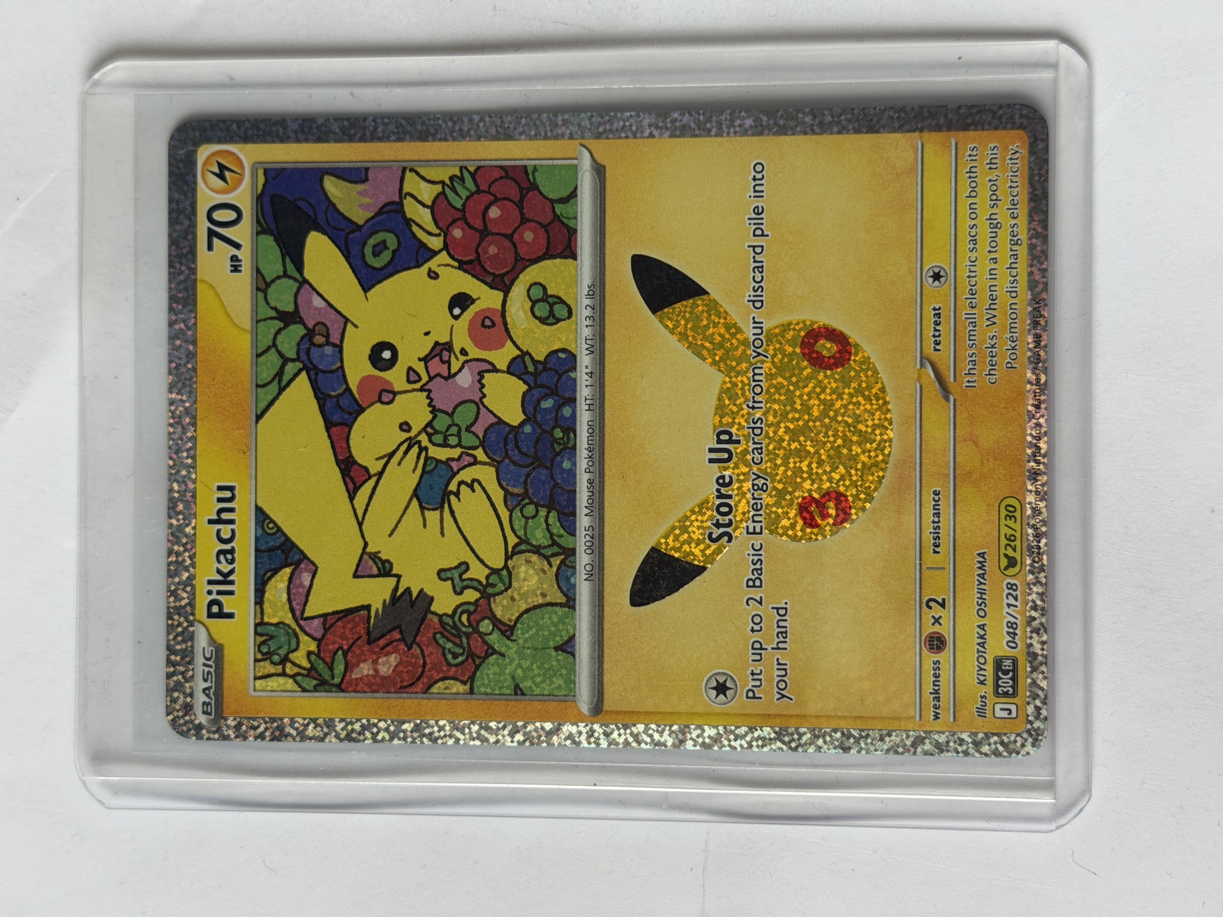 Carta Pikachu 048/128 — Pokémon 30th Anniversary