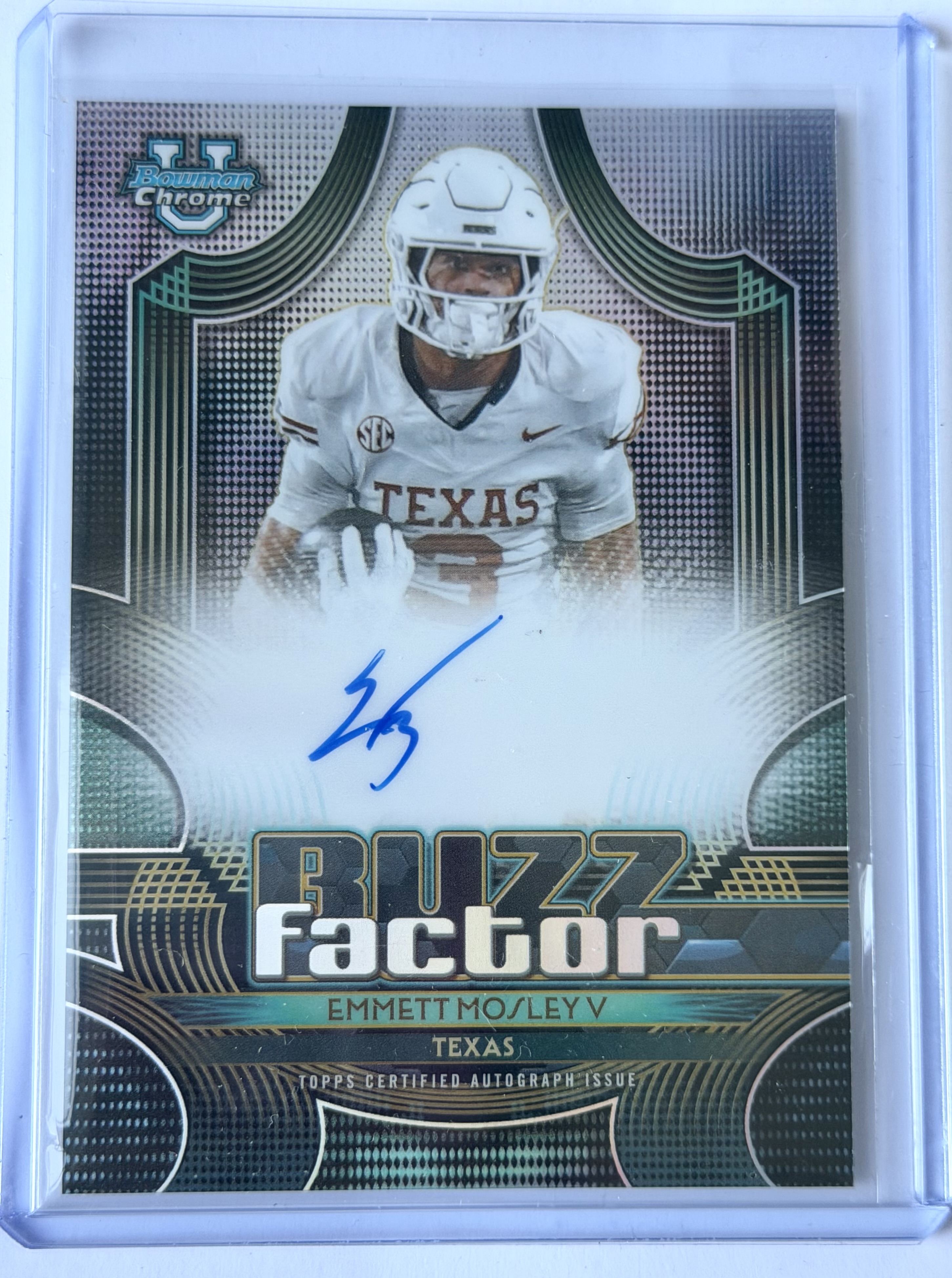 Carta Emmett Mosley V — Buzz Factor Autographs