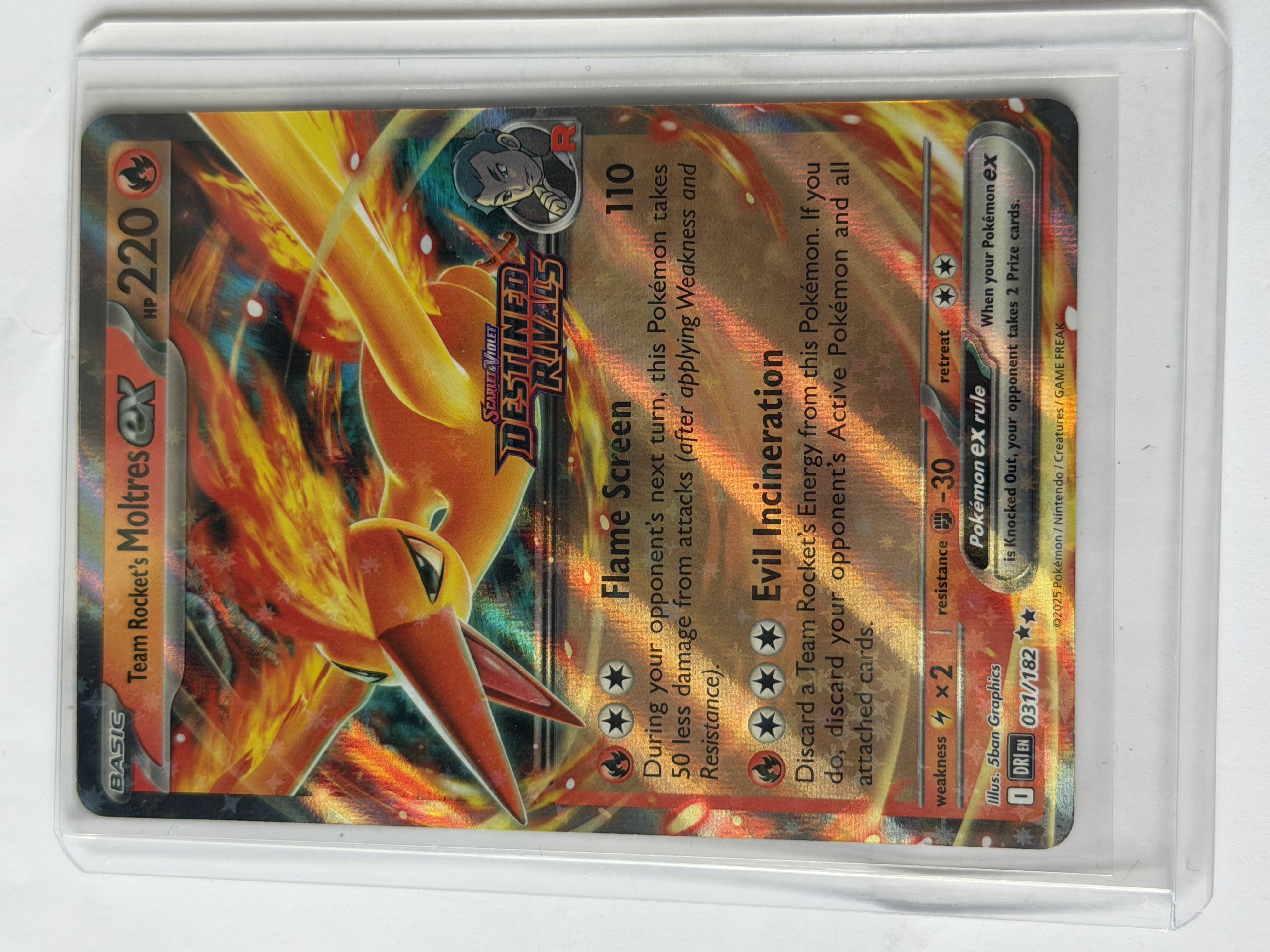 Carta Team Rocket’s Moltres ex — Destined Rivals