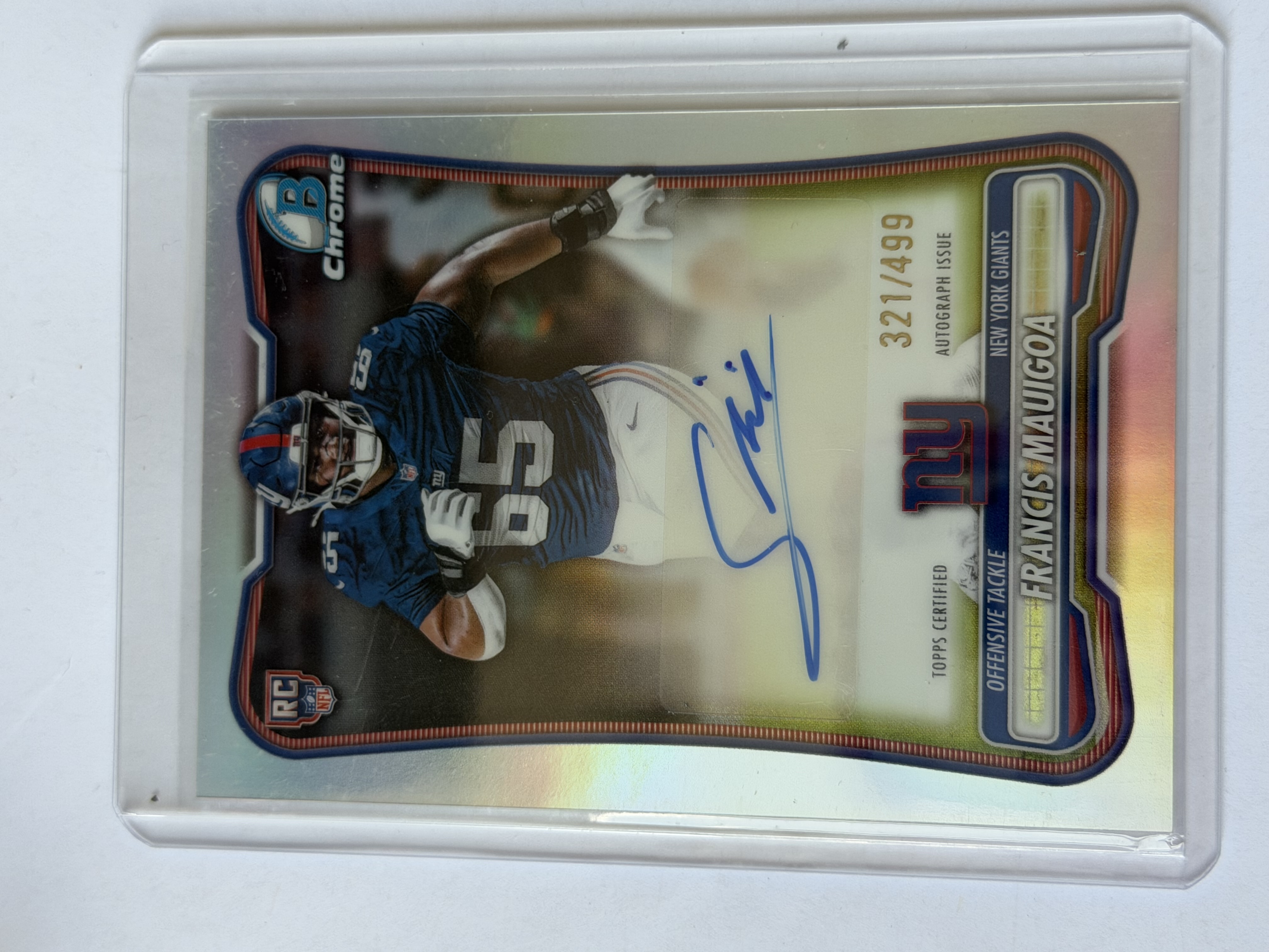 Carta Rookie Francis Mauigoa 321/499 Auto
