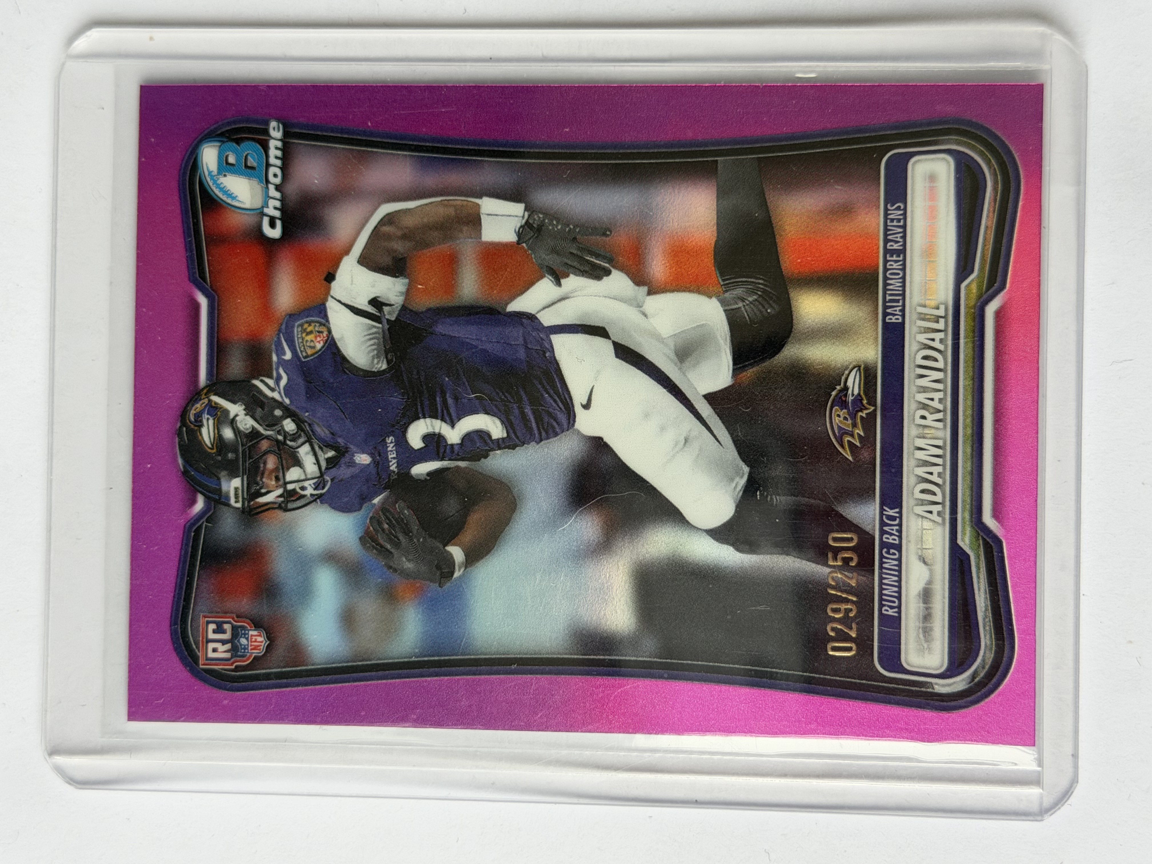 Carta Adam Randall 29/250 — Pink Refractor