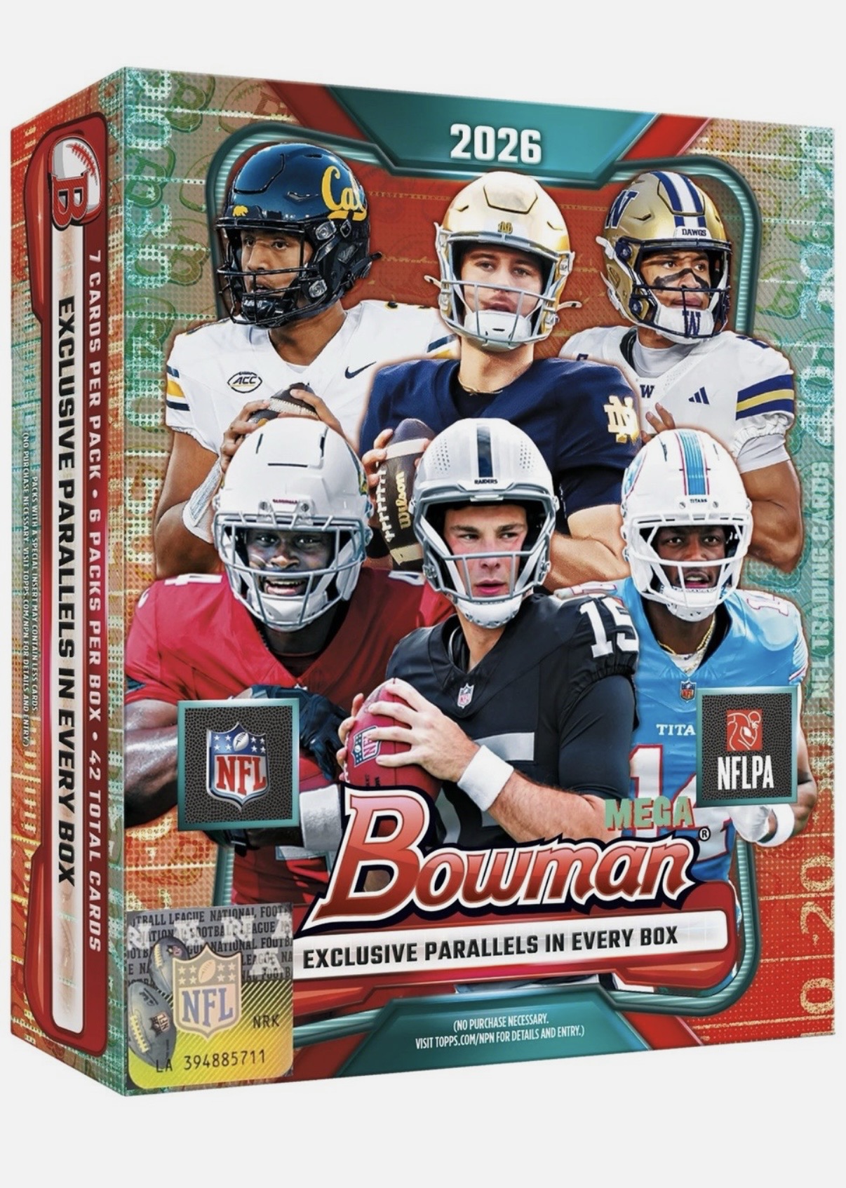 Caja 2026 Topps Bowman Chrome Football NFL MEGA BOX