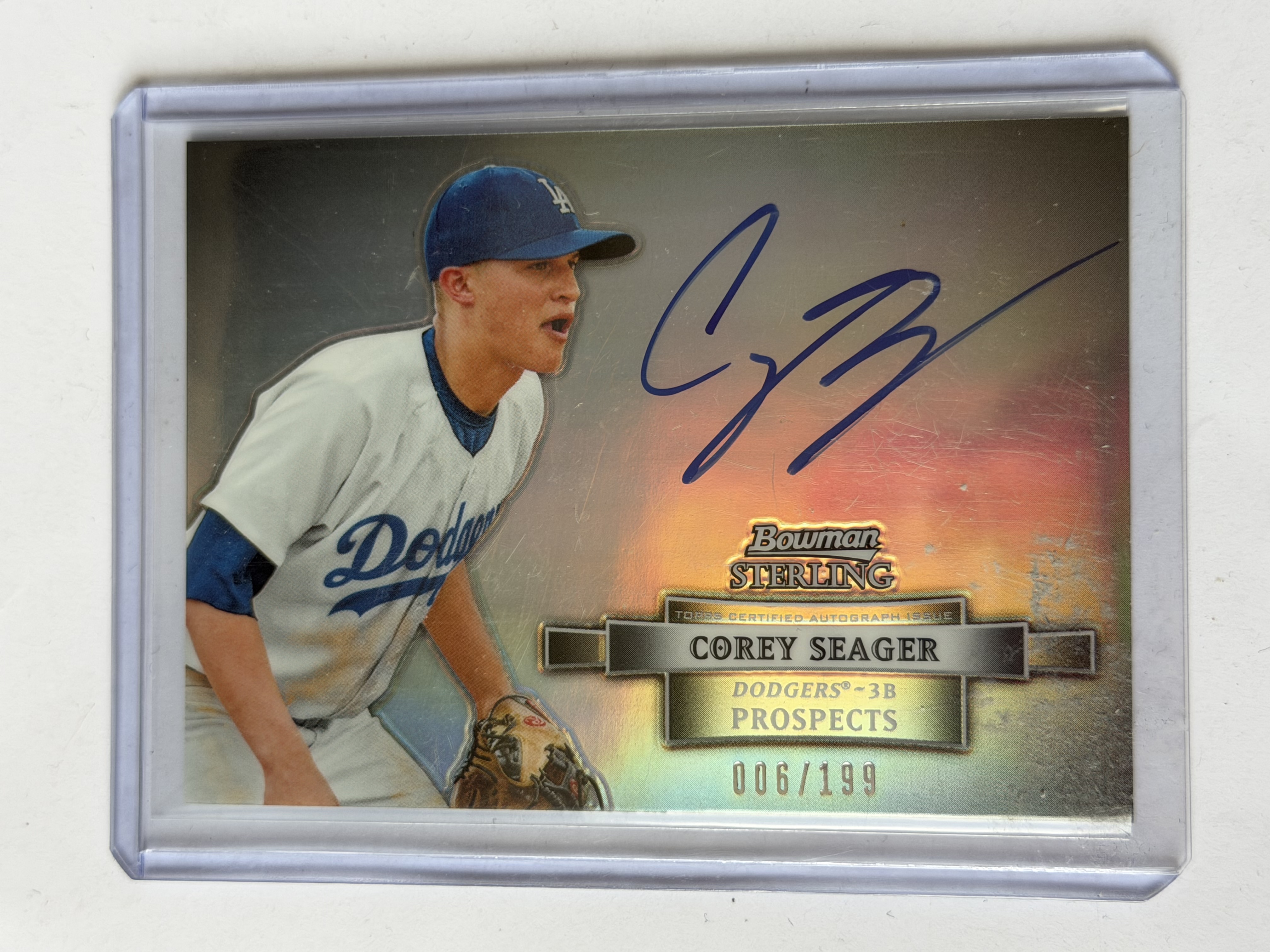 Carta Corey Seager 6/199 Auto