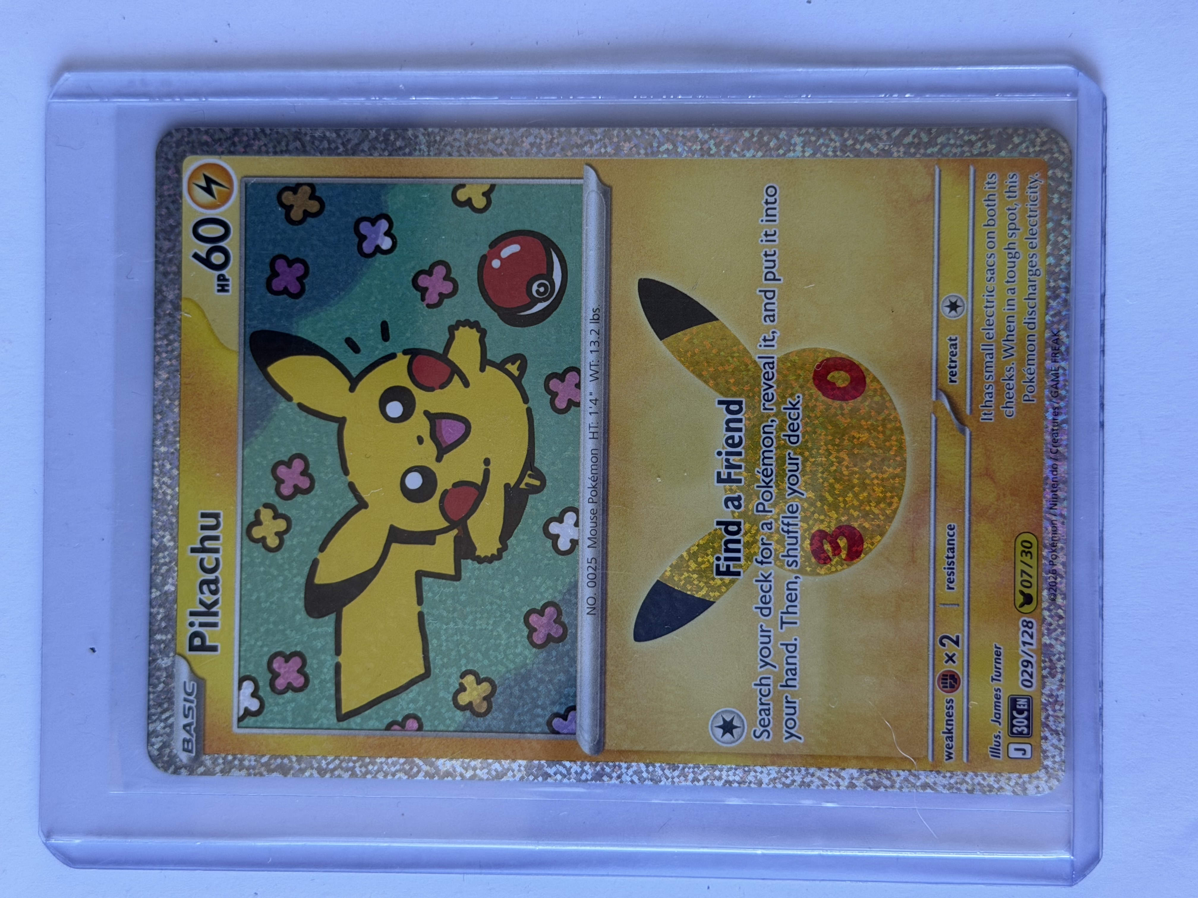 Carta Pikachu 029/128 — Pokémon ME: 30th Celebration