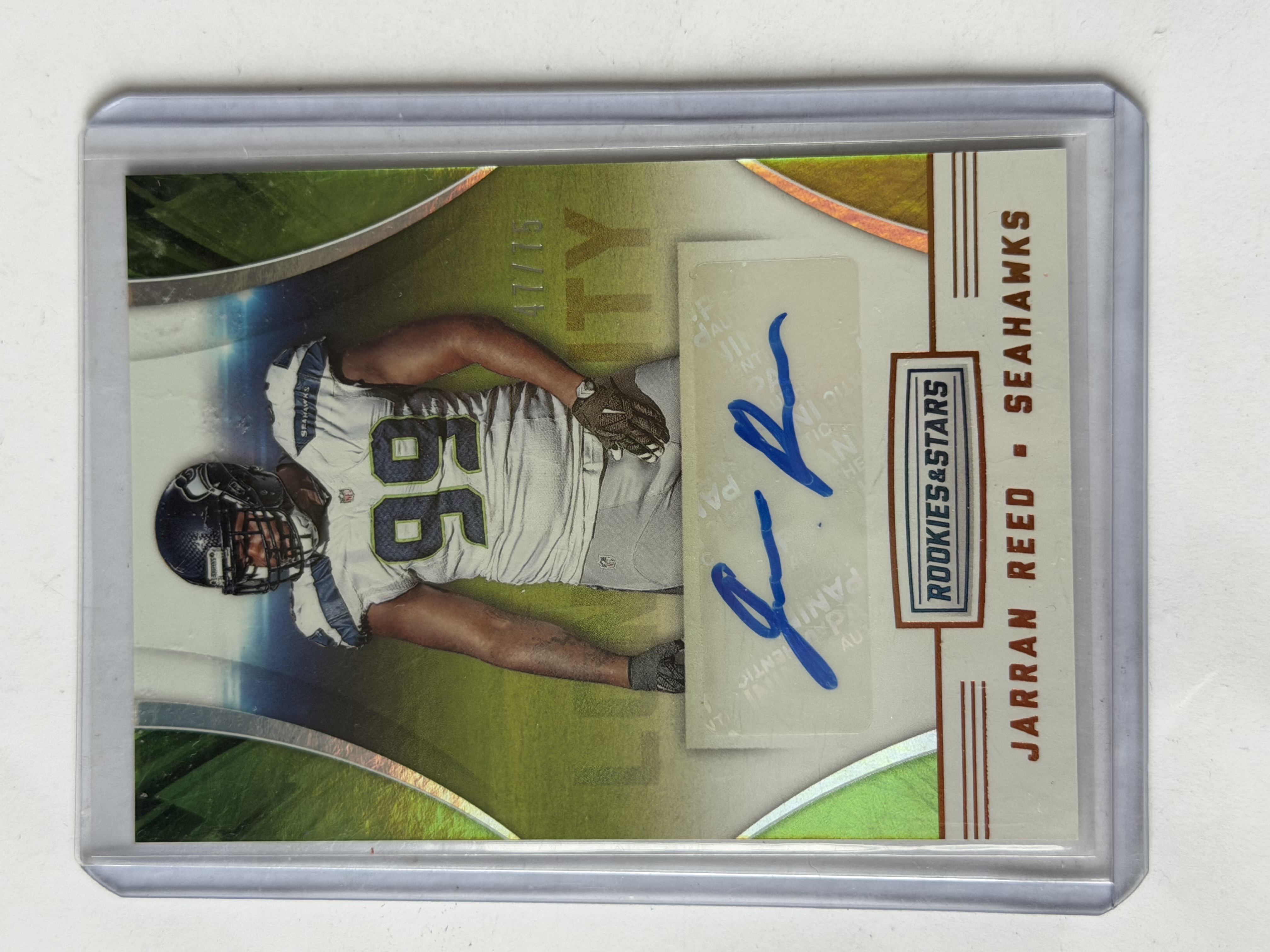 Carta Rookie Jarran Reed 47/75 Auto