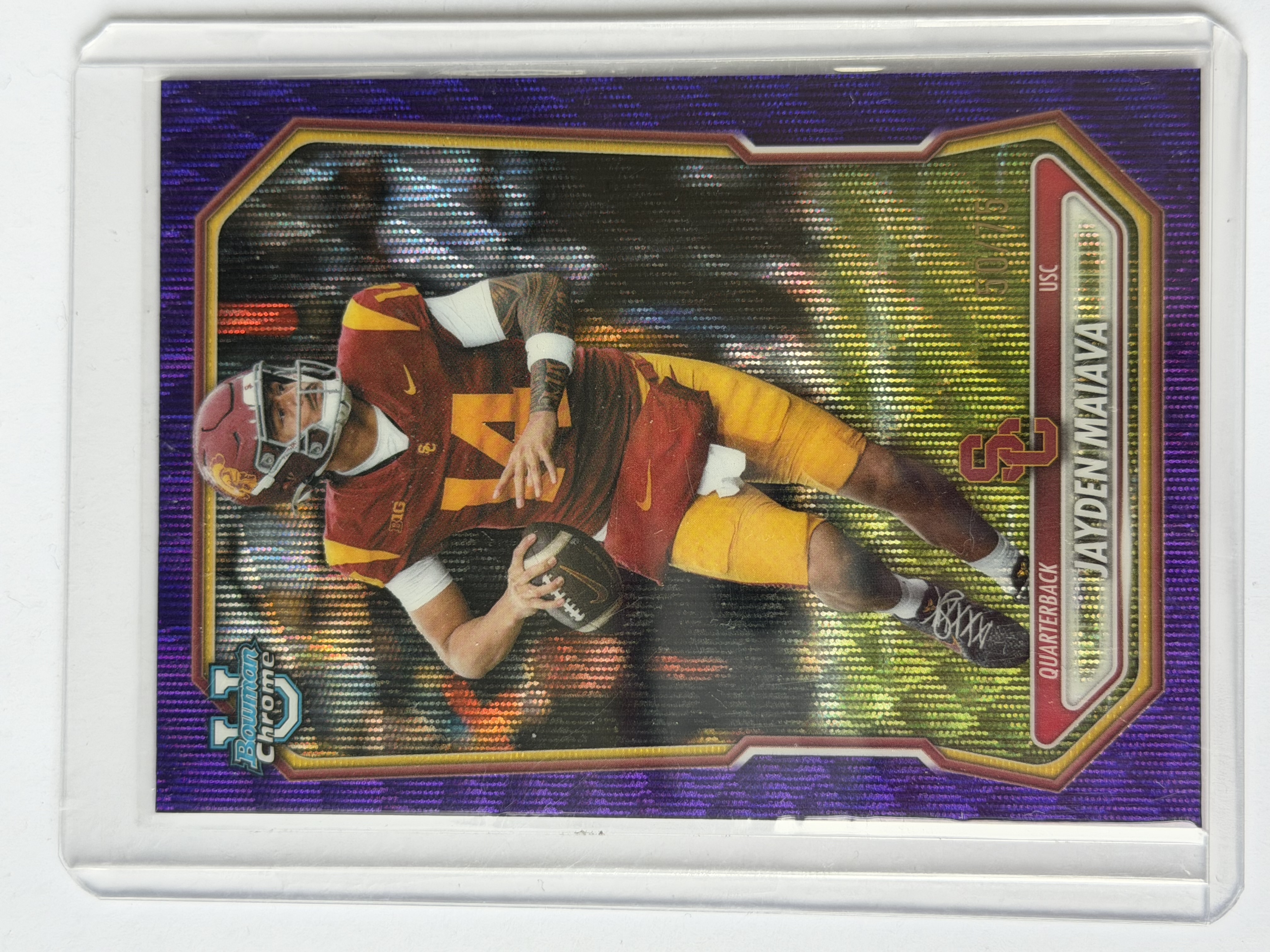 Carta Jayden Maiava 50/75 — Purple Refractor