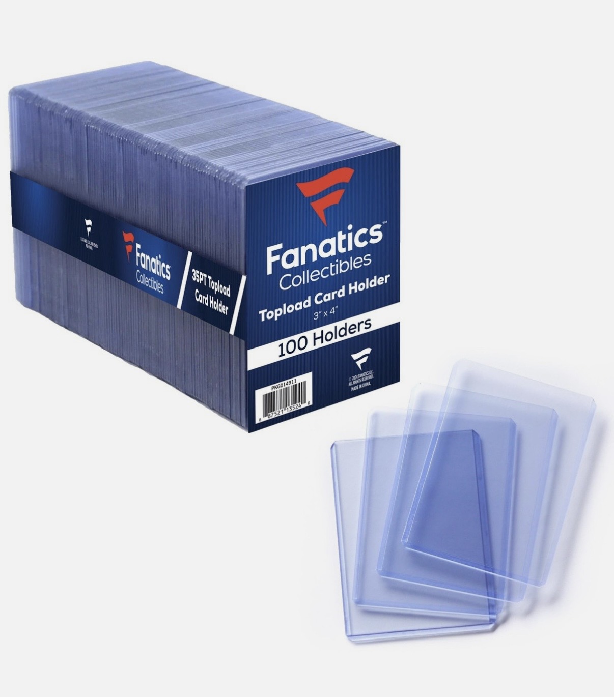 Fanatics 100 Topload Card Holder y 100 card Sleeves 2 mil