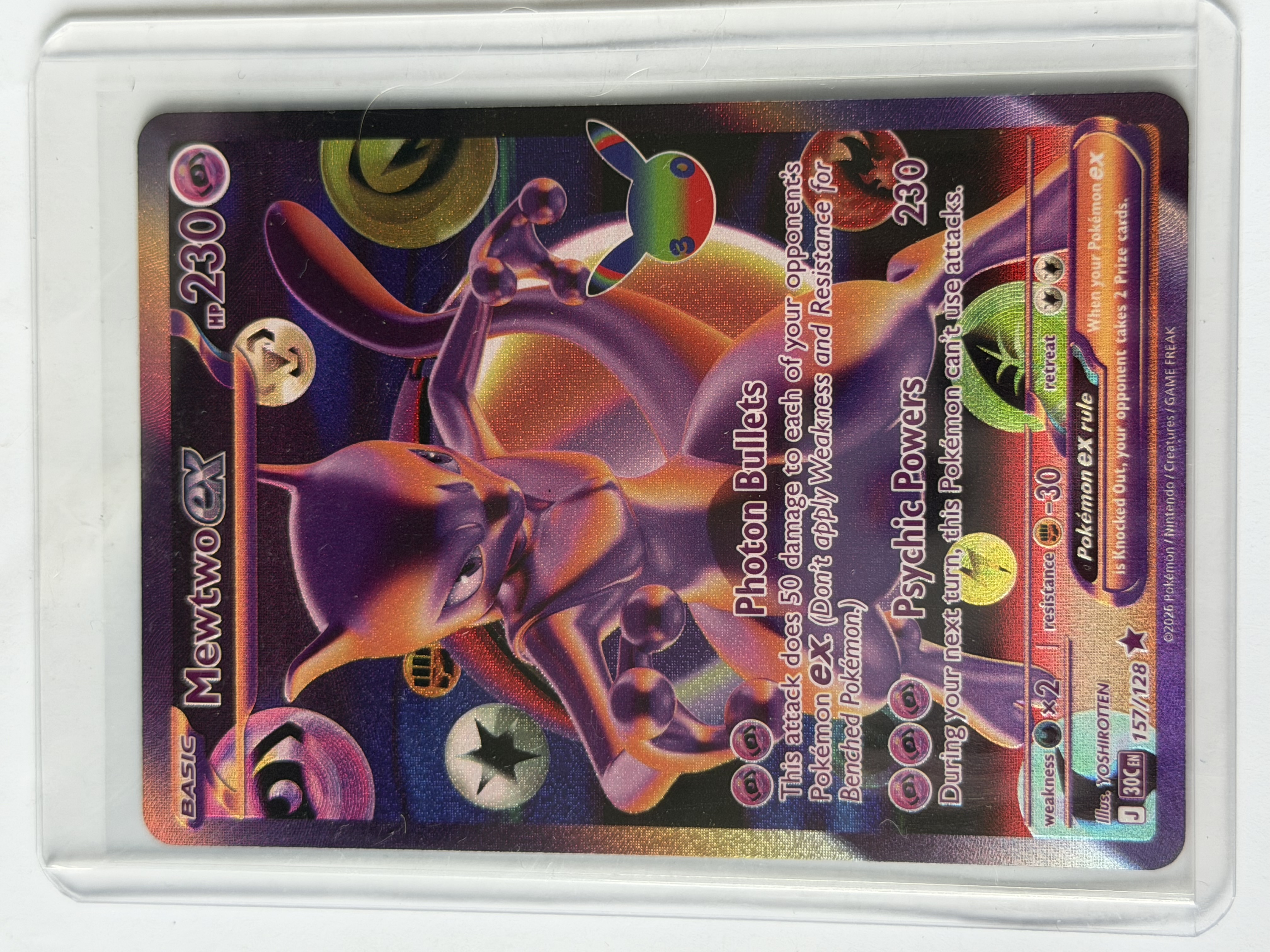 Carta Mewtwo ex 157/128 — Pokémon 30th Celebration