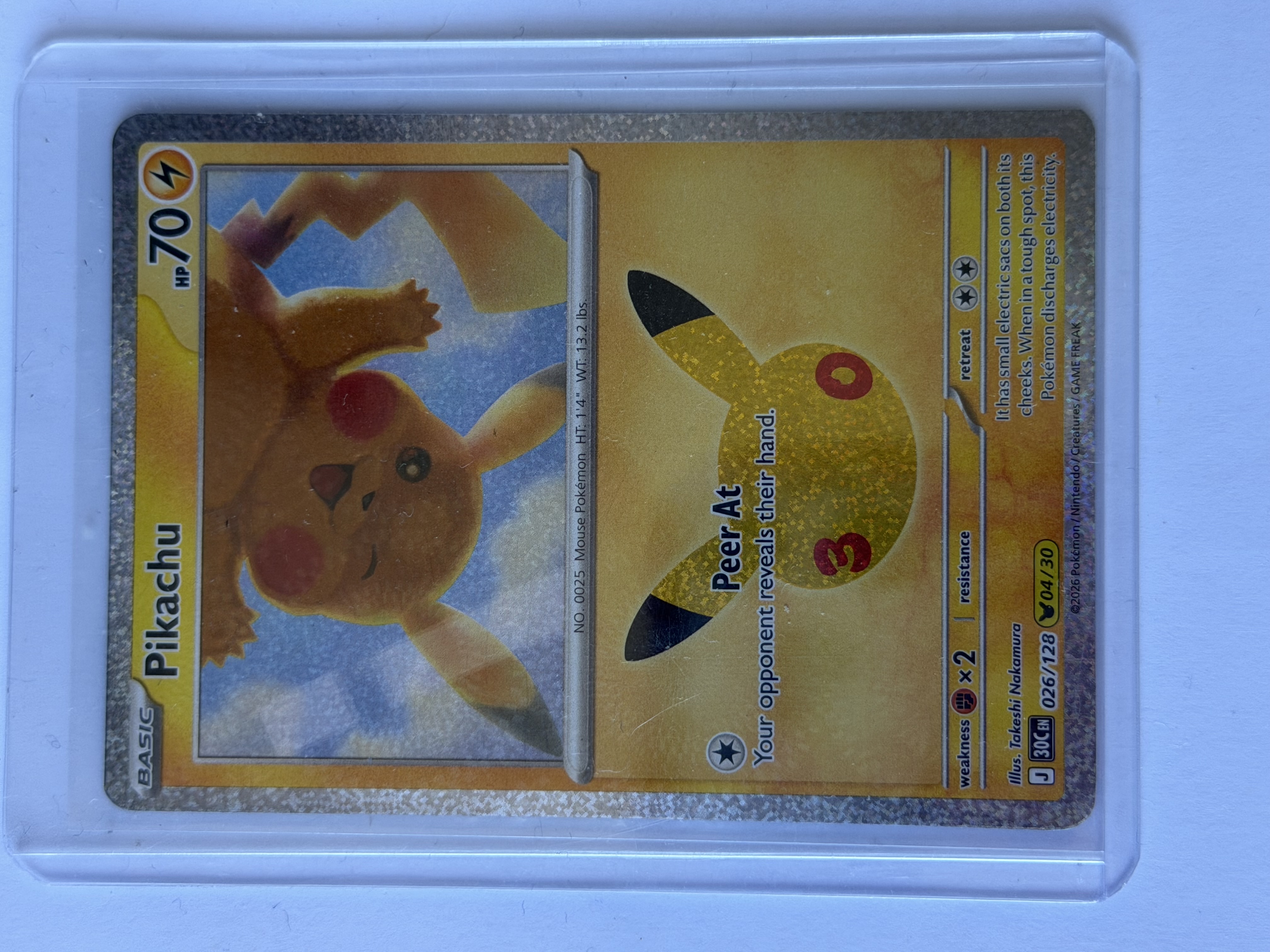 Carta Pikachu 026/128 — Pokémon 30th Celebration