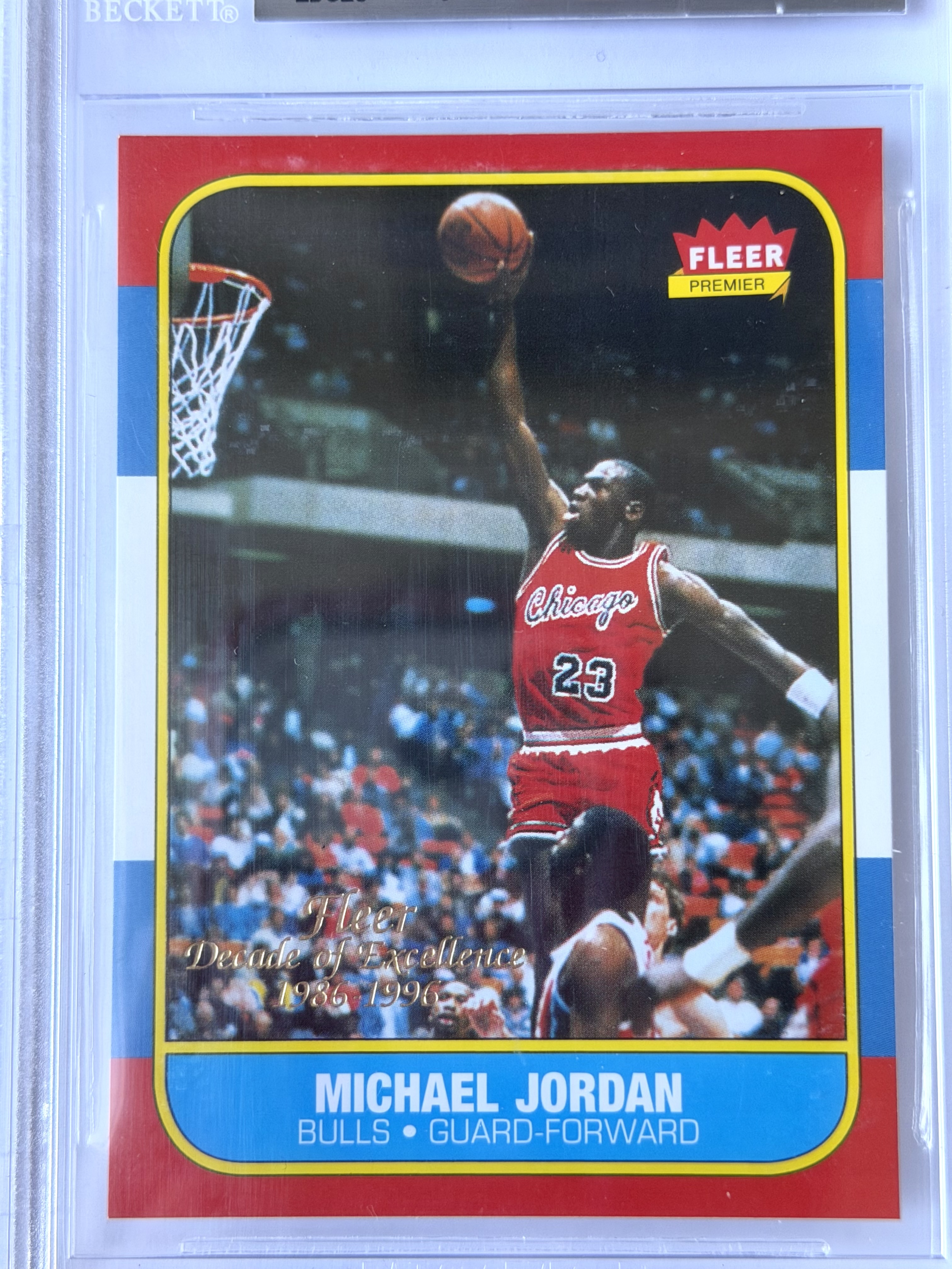 Carta PSA 9 Michael Jordan — Fleer Decade of Excellence